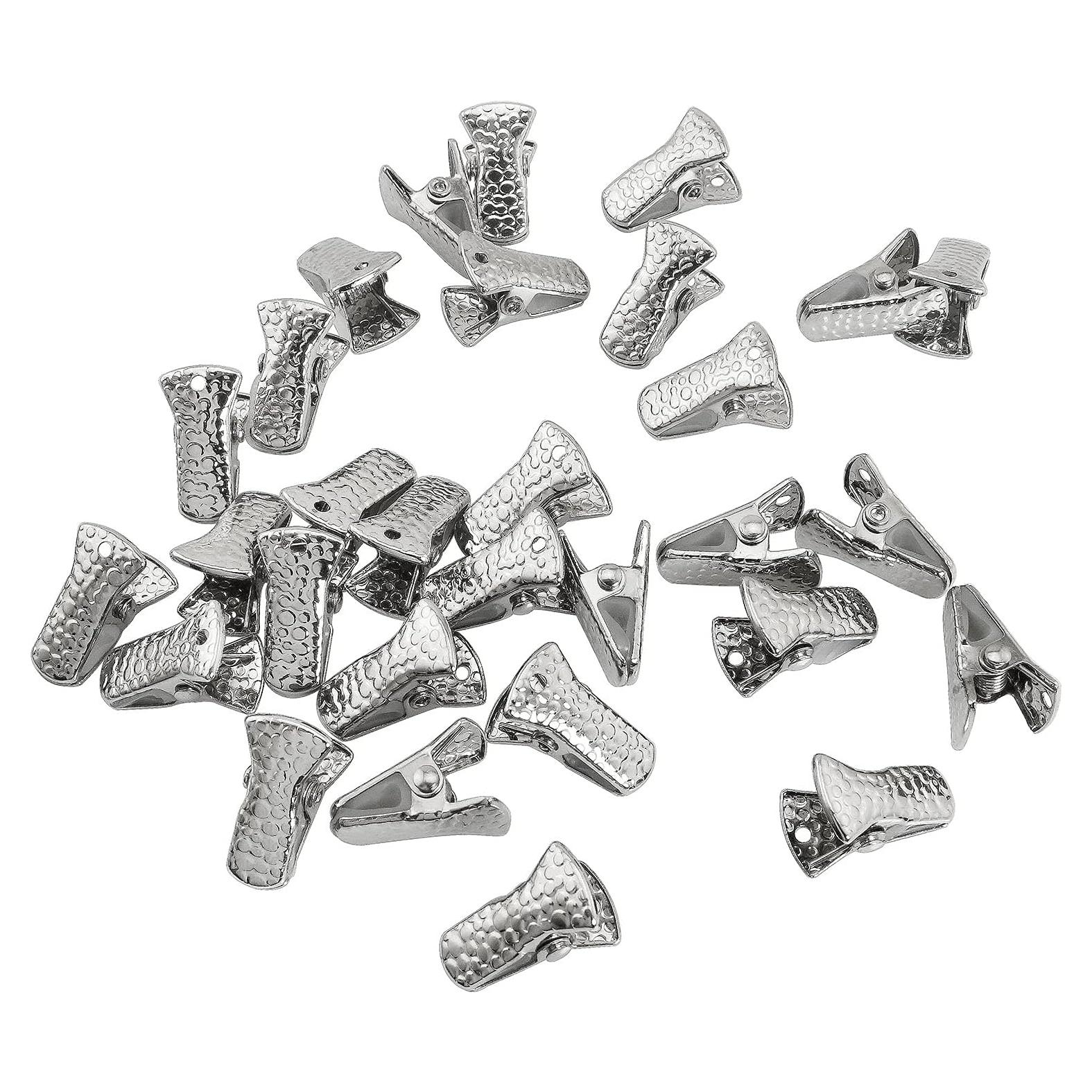 Clip Bulldog de Metal 30PCS Plateado para Manualidades y Lanyards