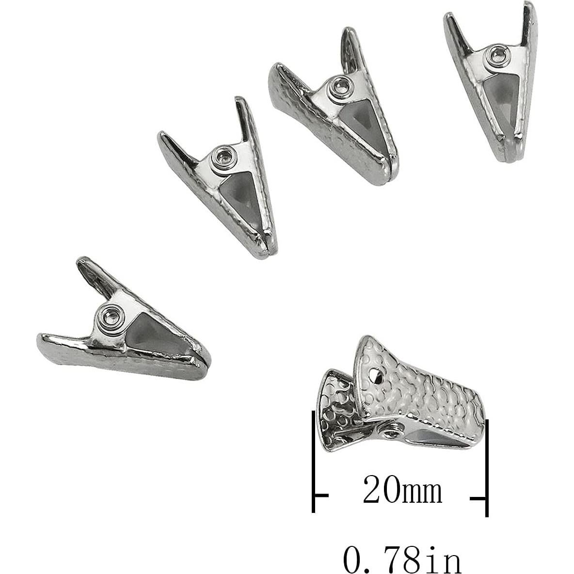 Clip Bulldog de Metal 30PCS Plateado para Manualidades y Lanyards