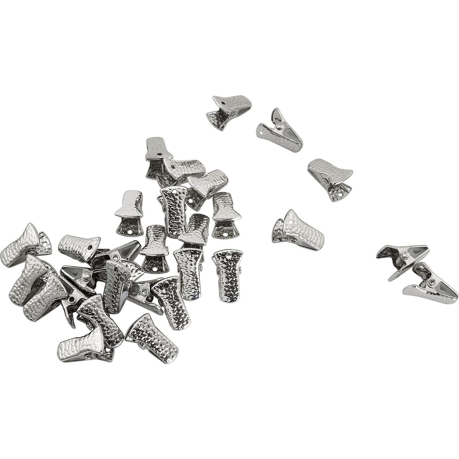 Clip Bulldog de Metal 30PCS Plateado para Manualidades y Lanyards