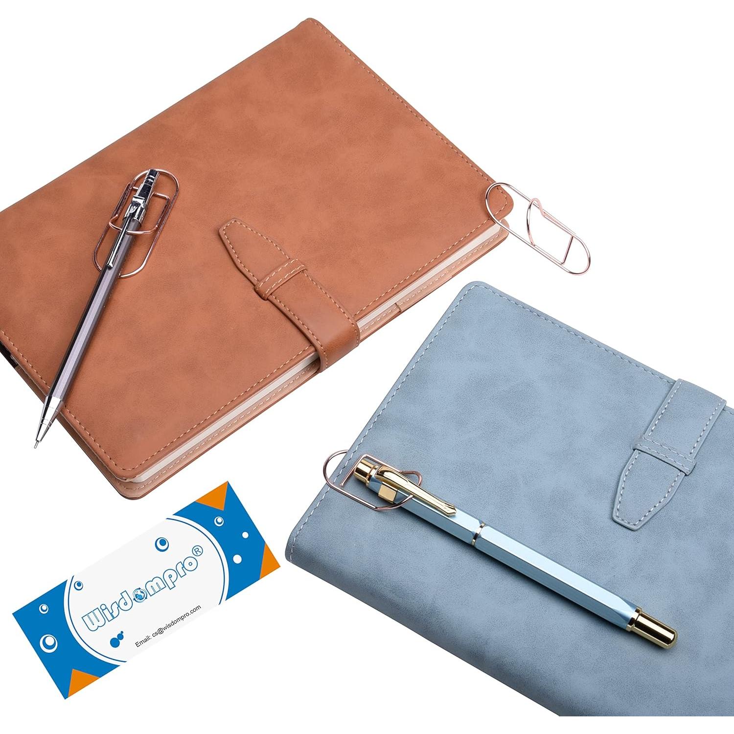 Clip de bolígrafo Wisdompro 12 piezas acero inoxidable oro rosa