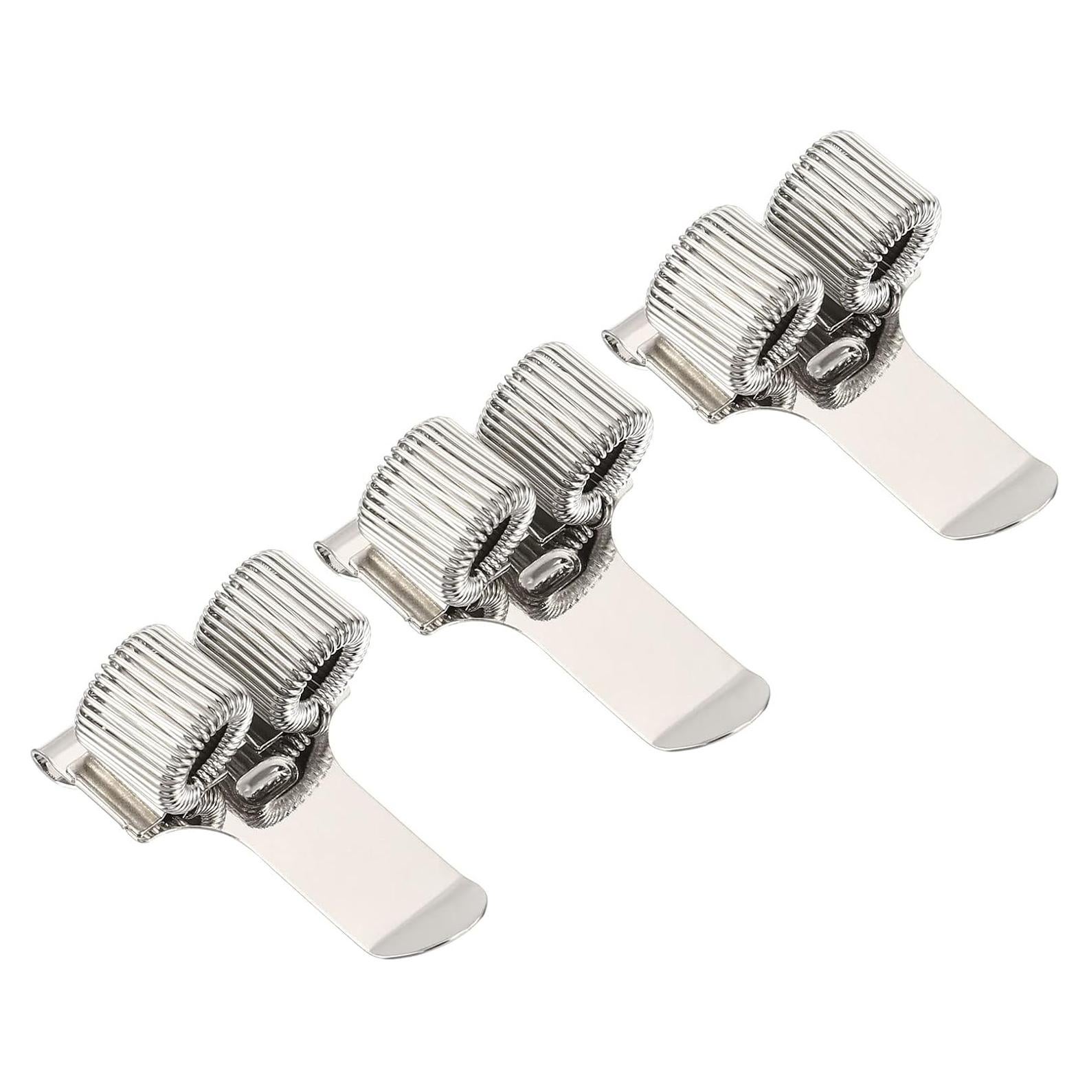 Portapenas metálico PATIKIL 3Pcs clips organizadores plata