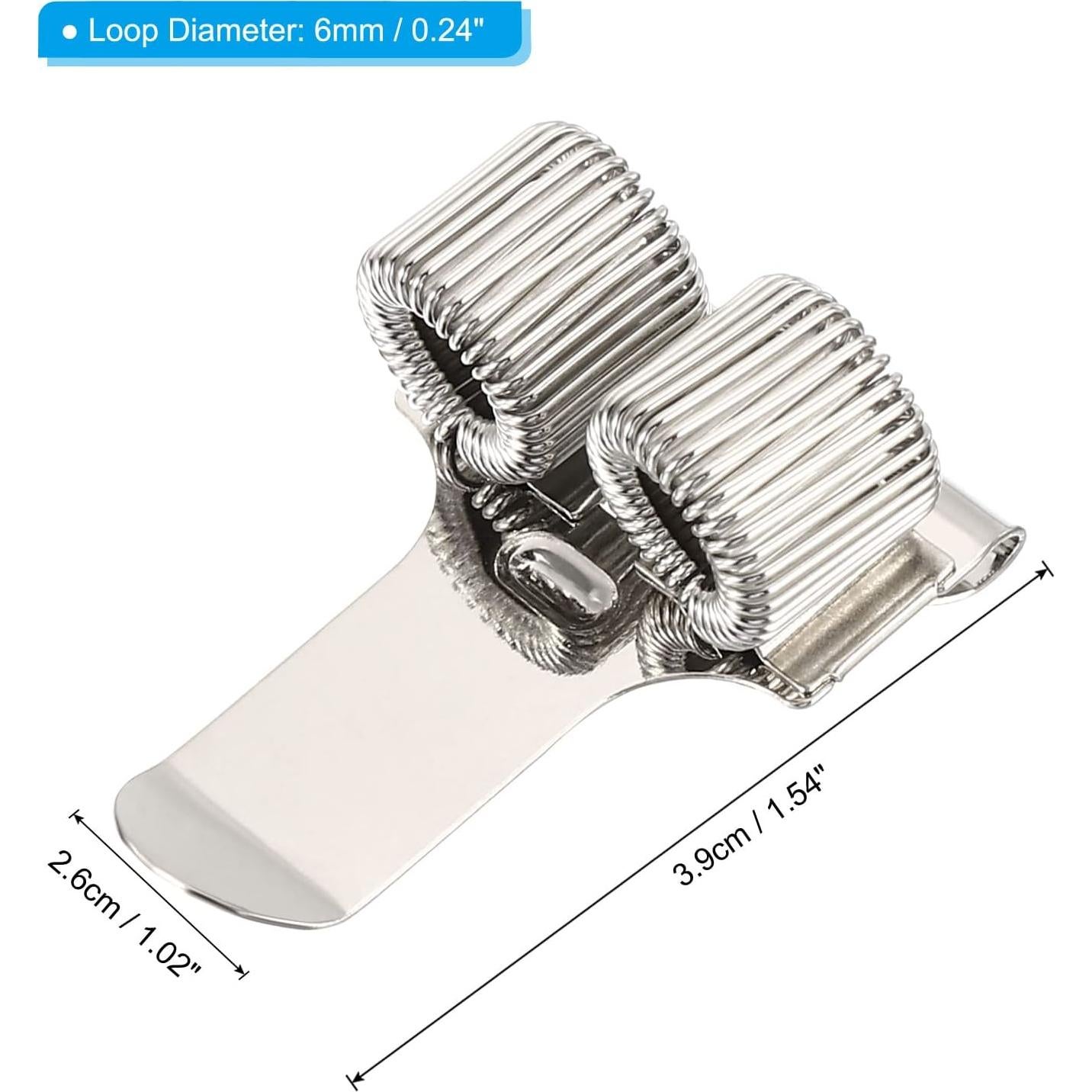 Portapenas metálico PATIKIL 3Pcs clips organizadores plata