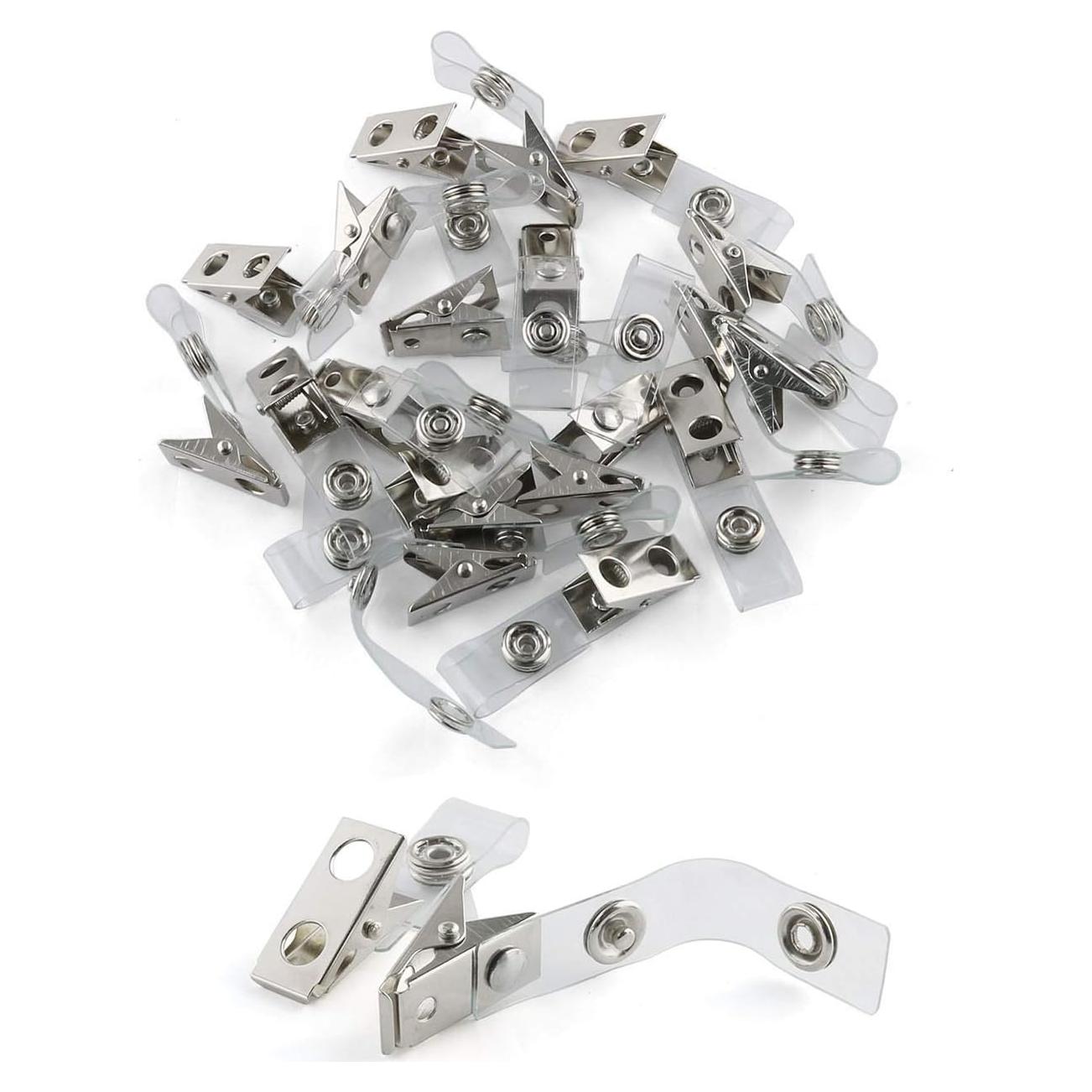 Clips de Insignia de Metal E-outstanding 20PCS con Correas PVC