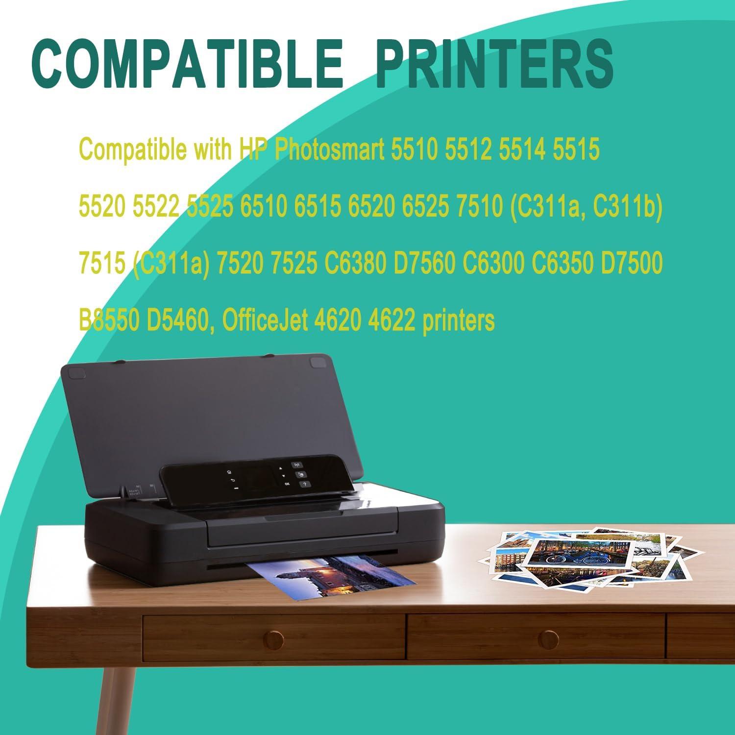 5 Cartuchos de Tinta Negra HP 564XL ZHInk Compatible 22.5ml