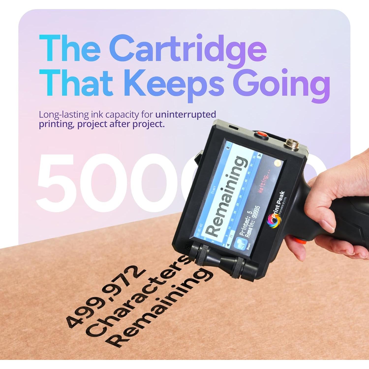 Cartucho de tinta portátil PrintPeak 45ml Negro secado rápido