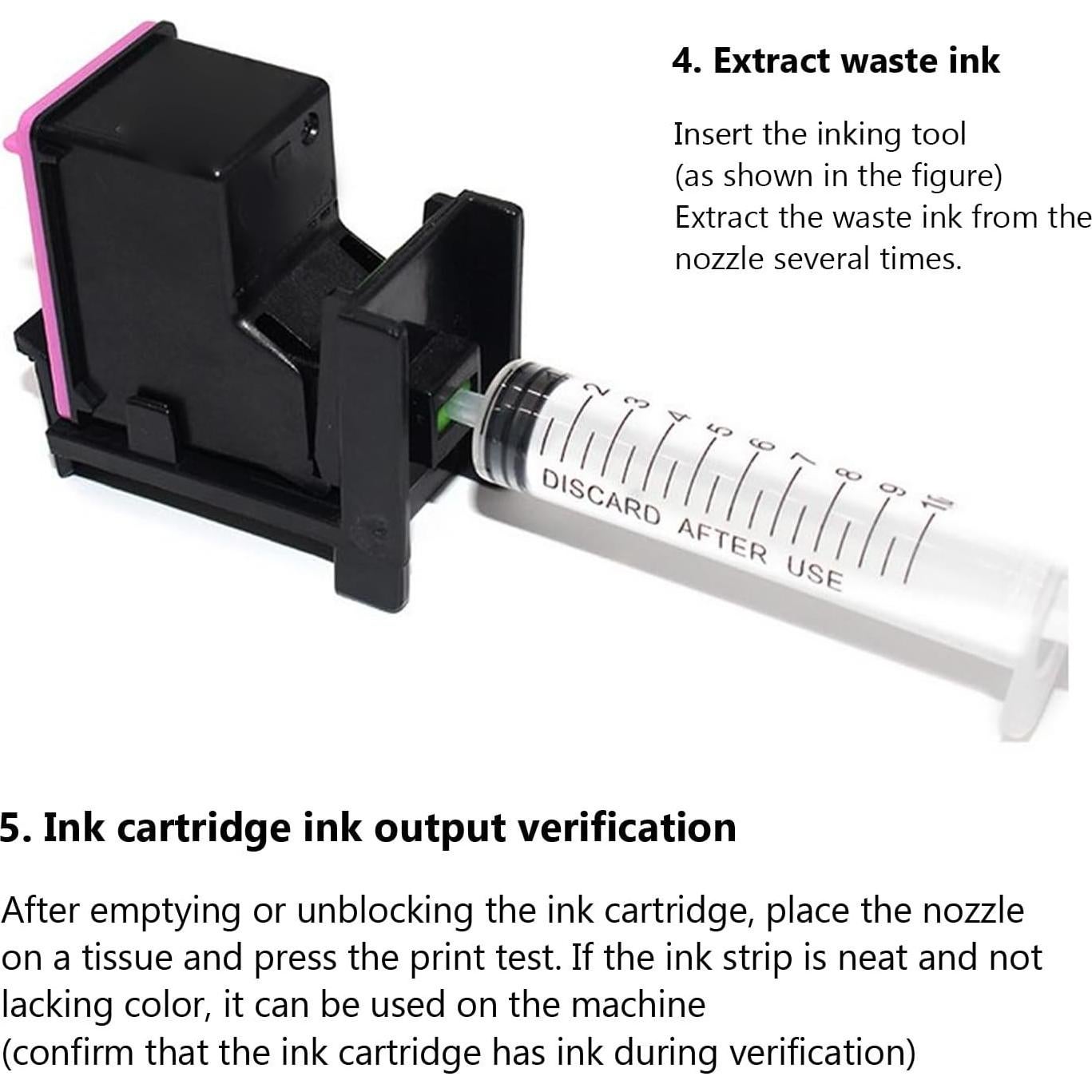 Ink Refill Cartridge Clip, Pressure Resistant ABS Ink Suction Holder Clip, Universal Ink Suction Holder, Ink Priming Clip Kit for Homework