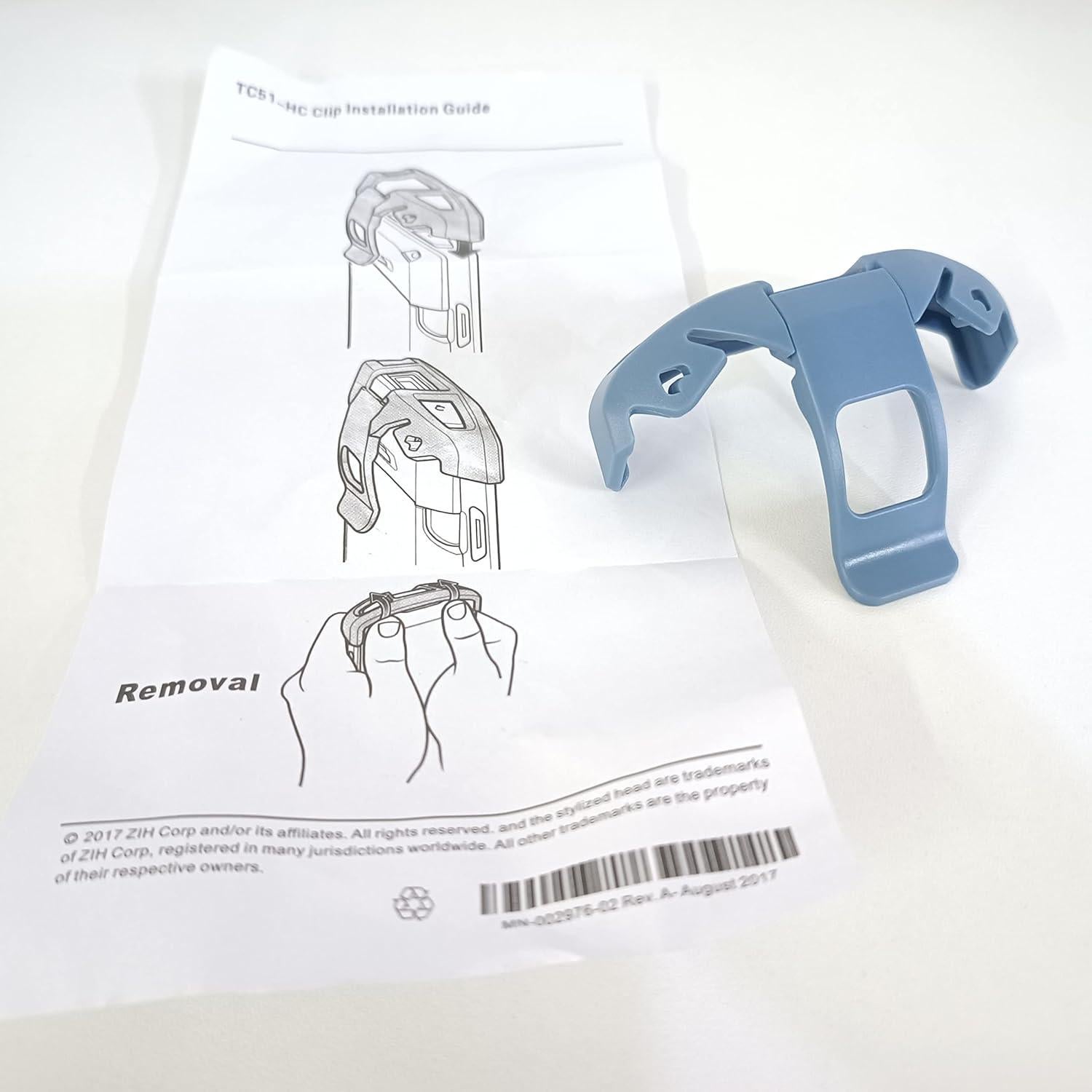 Clip de Transporte Plástico Esyeris para Escáner Zebra TC51 TC52 Azul