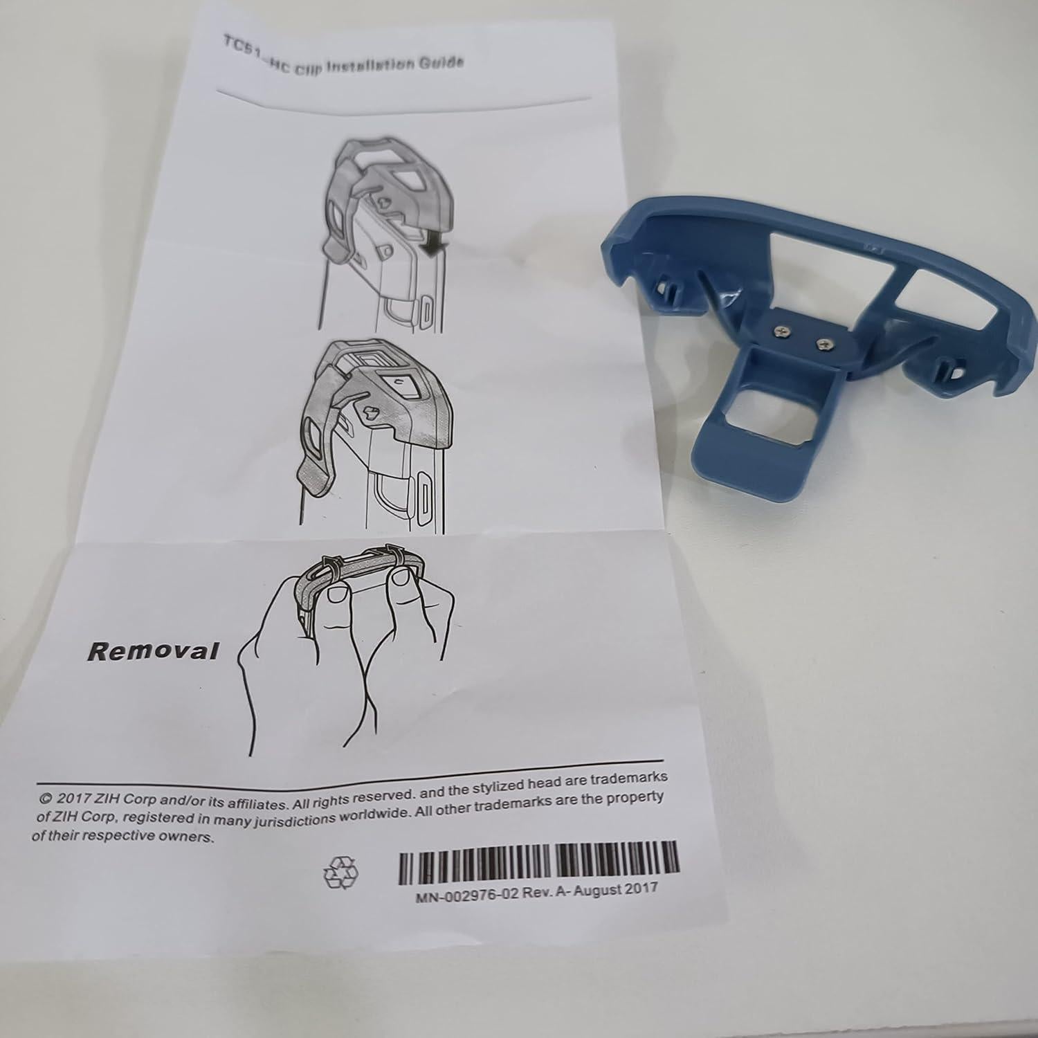 Clip de Transporte Plástico Esyeris para Escáner Zebra TC51 TC52 Azul