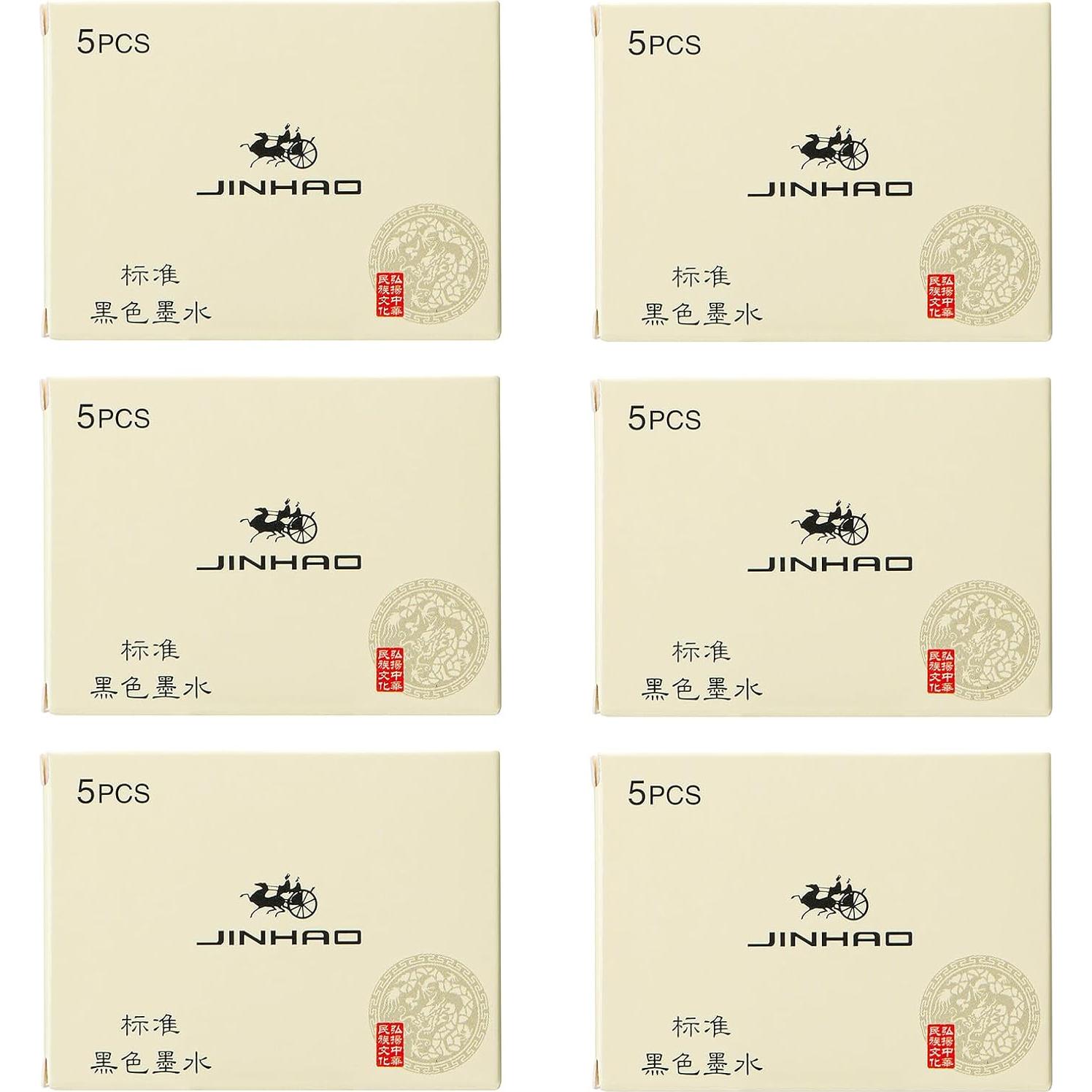 Cartuchos de Tinta Negra Jinhao 30 PCS para Pluma Estilográfica