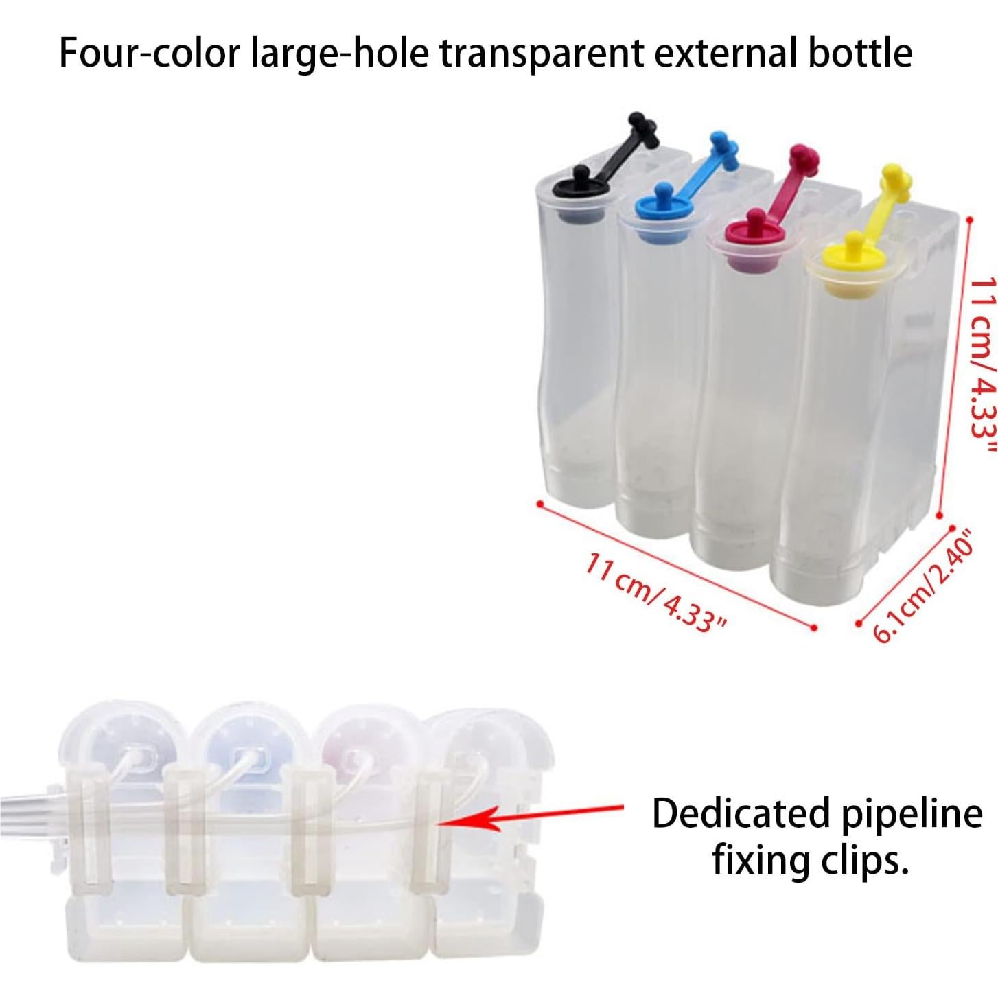 Kit de recarga de tinta para impresora HYROOY 80ml x 4 colores