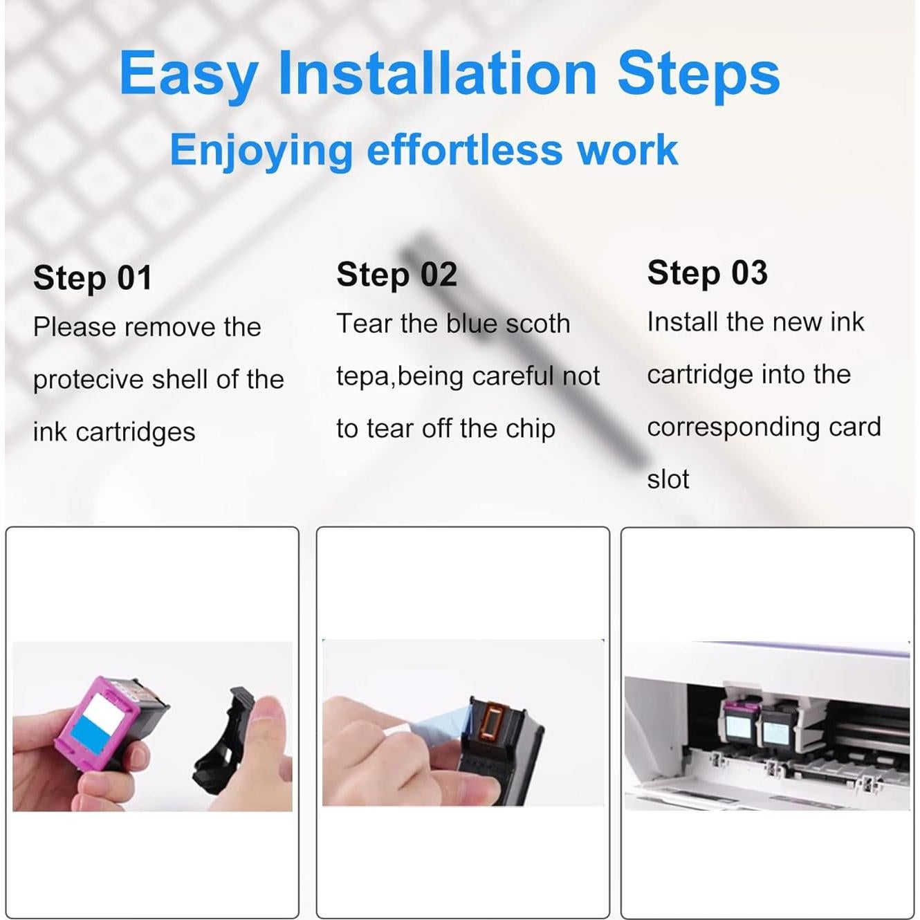 Cartuchos de tinta tricolor OGOUGUAN HP 110 CB304AN - 2 paquetes