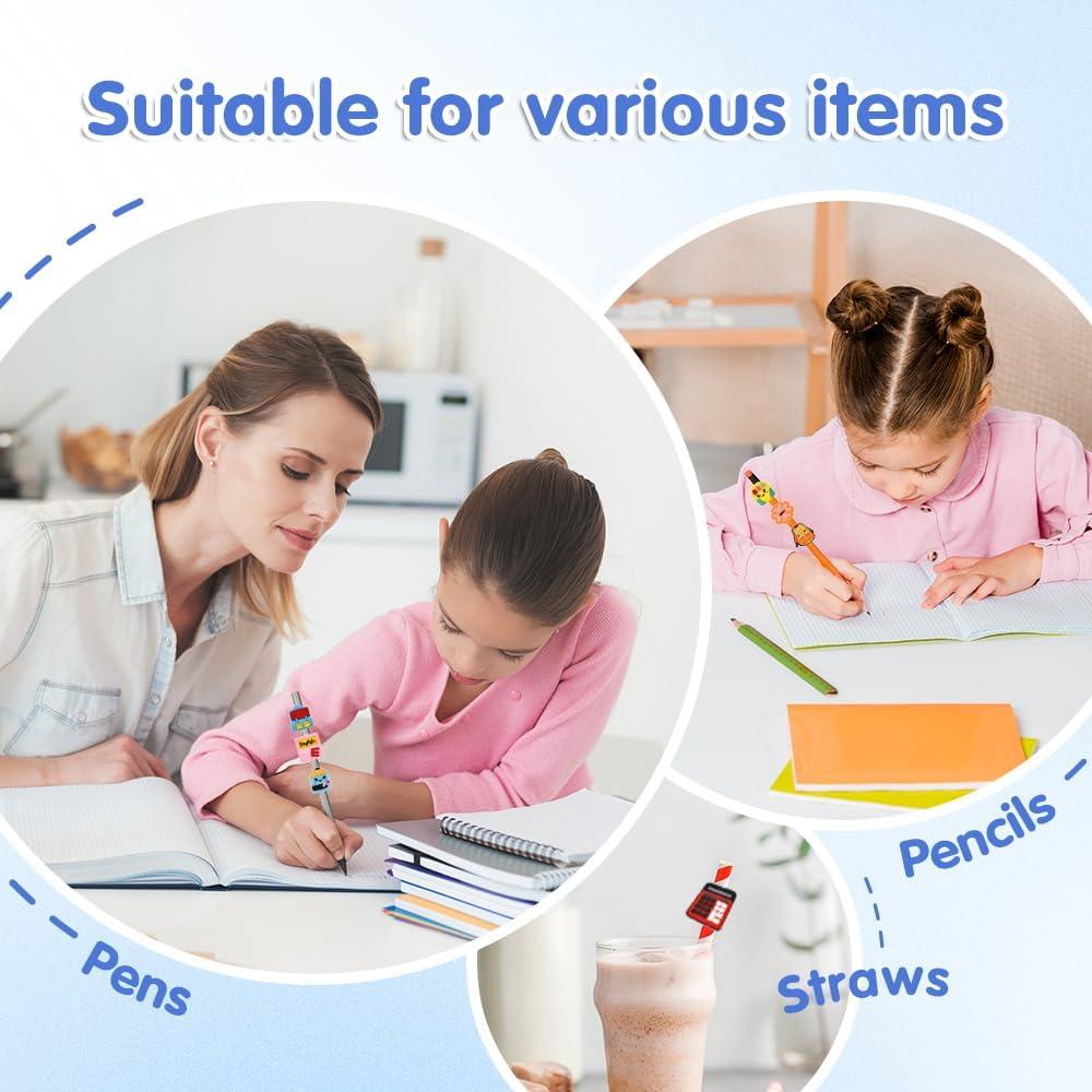 100 Adornos para Lápices KomoDomo - Decoraciones Escolares