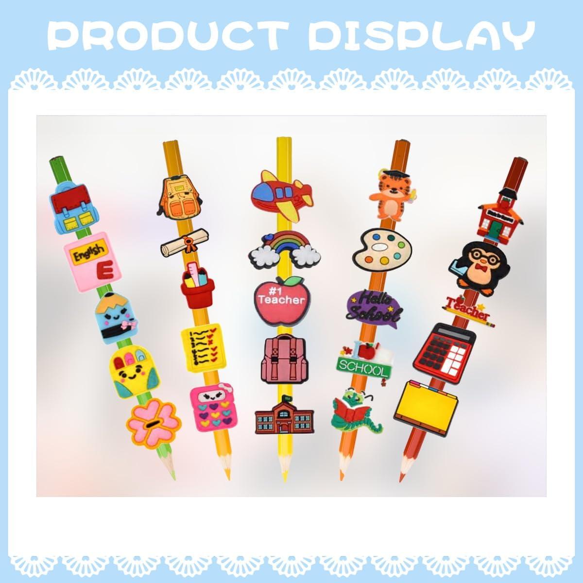 100 Adornos para Lápices KomoDomo - Decoraciones Escolares
