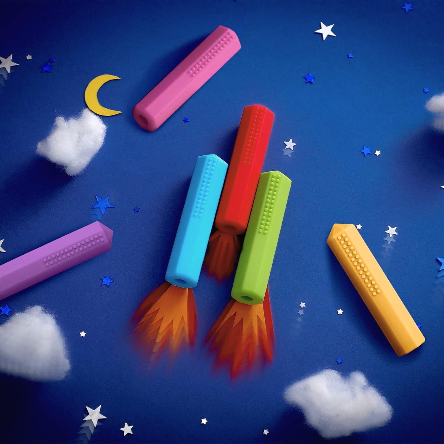 Set de 6 Tapas de Lápiz de Silicona Eersida - Colores Variados