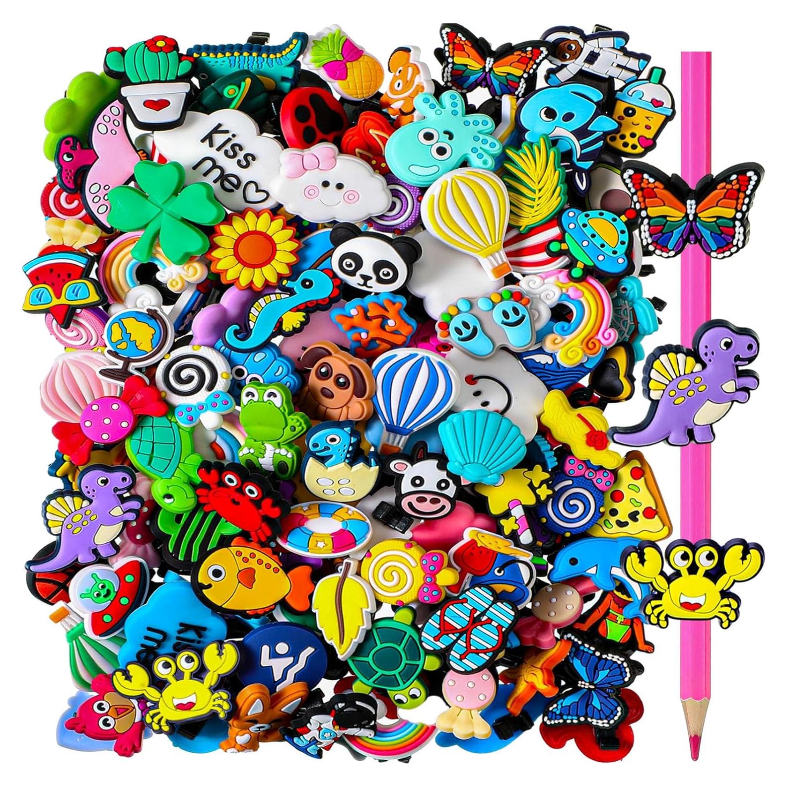 Seajan 160 Clips Decorativos para Lápiz PVC Multicolor