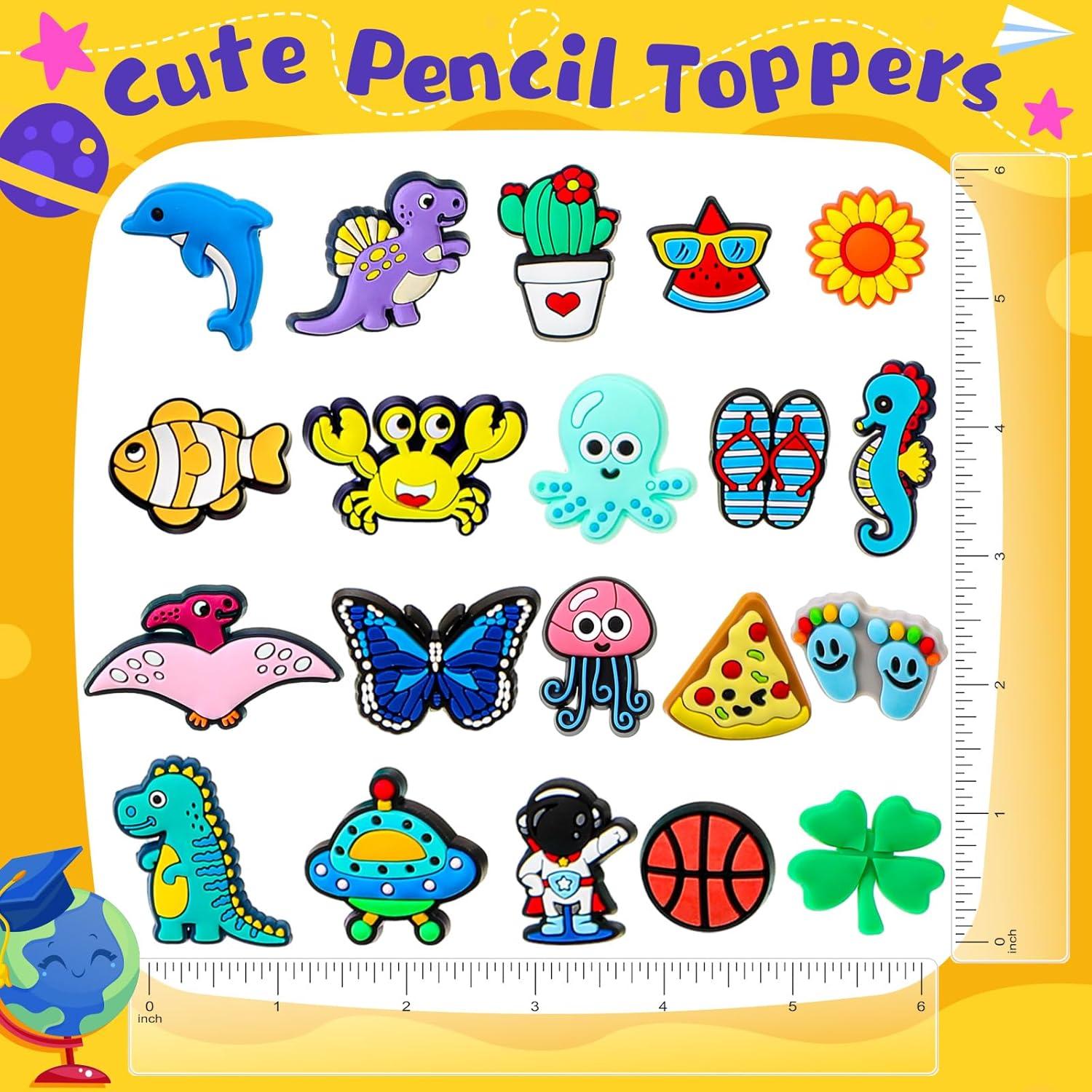 Seajan 160 Clips Decorativos para Lápiz PVC Multicolor