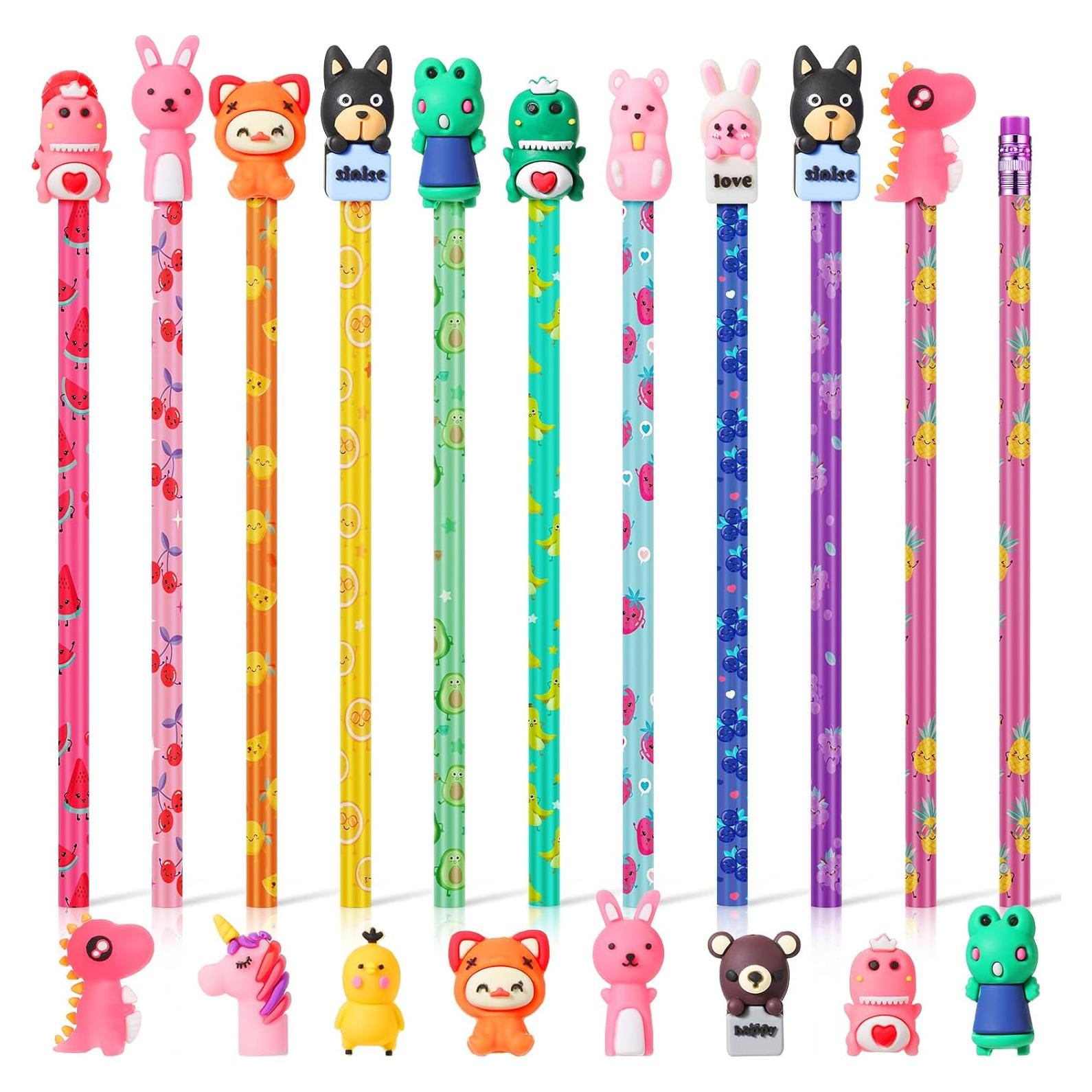 Lápices Aromatizados Thenshop 30 Pcs Frutas y Animales HB