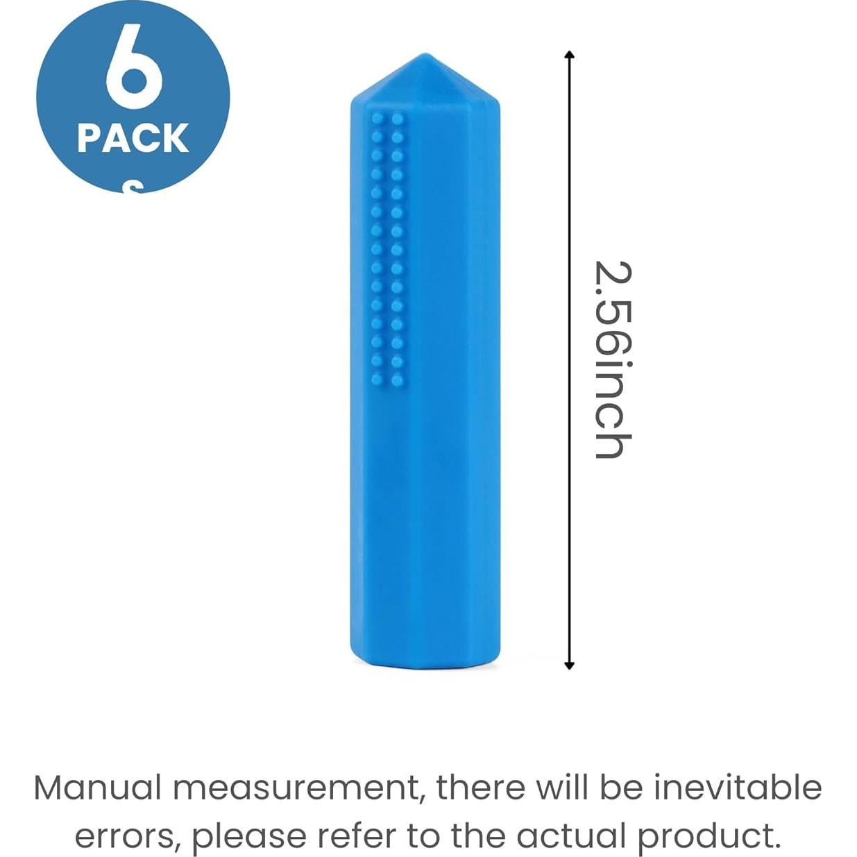 Tapa de Lápiz Masticable Sensory 100% Silicona 6 Colores