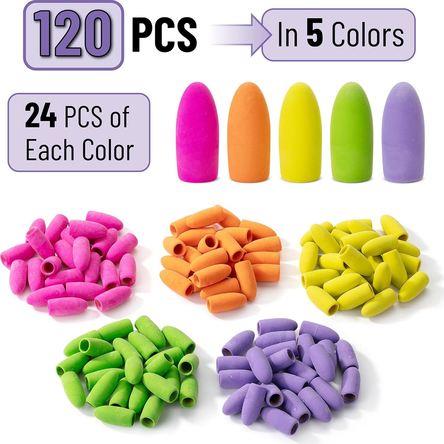 Borradores de lápiz Mr. Pen, paquete de 120 coloridos