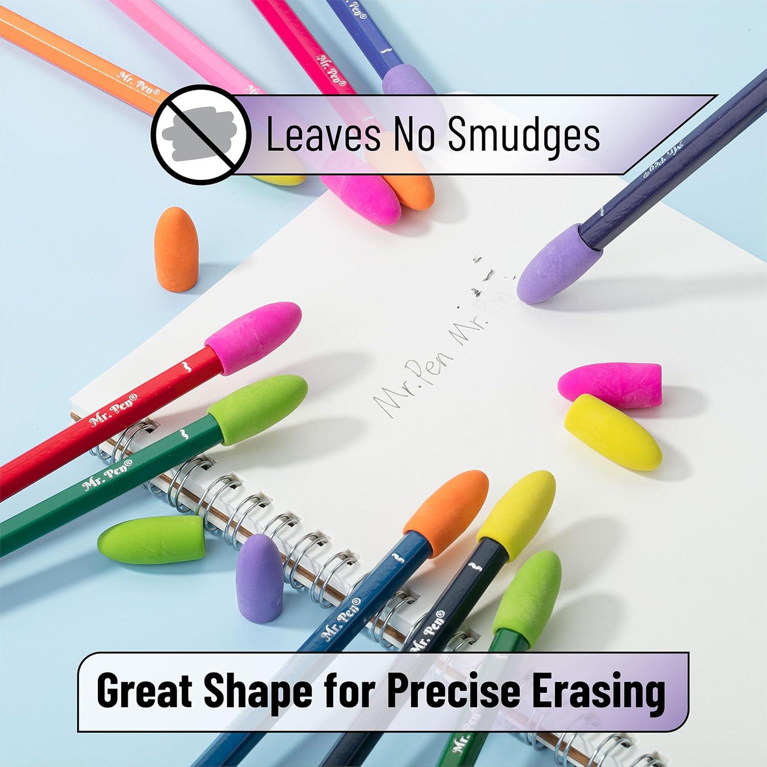 Borradores de lápiz Mr. Pen, paquete de 120 coloridos