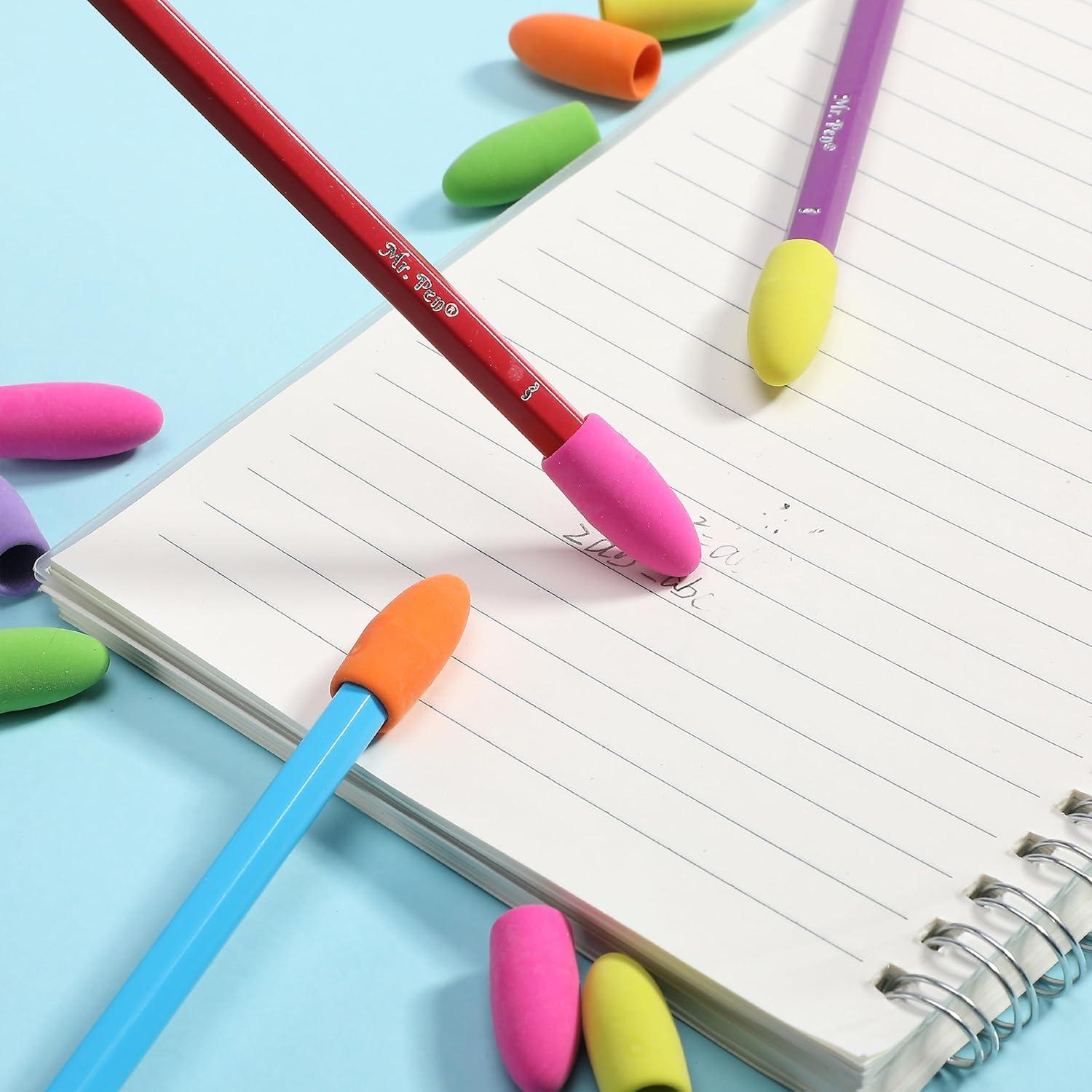 Borradores de lápiz Mr. Pen, paquete de 120 coloridos