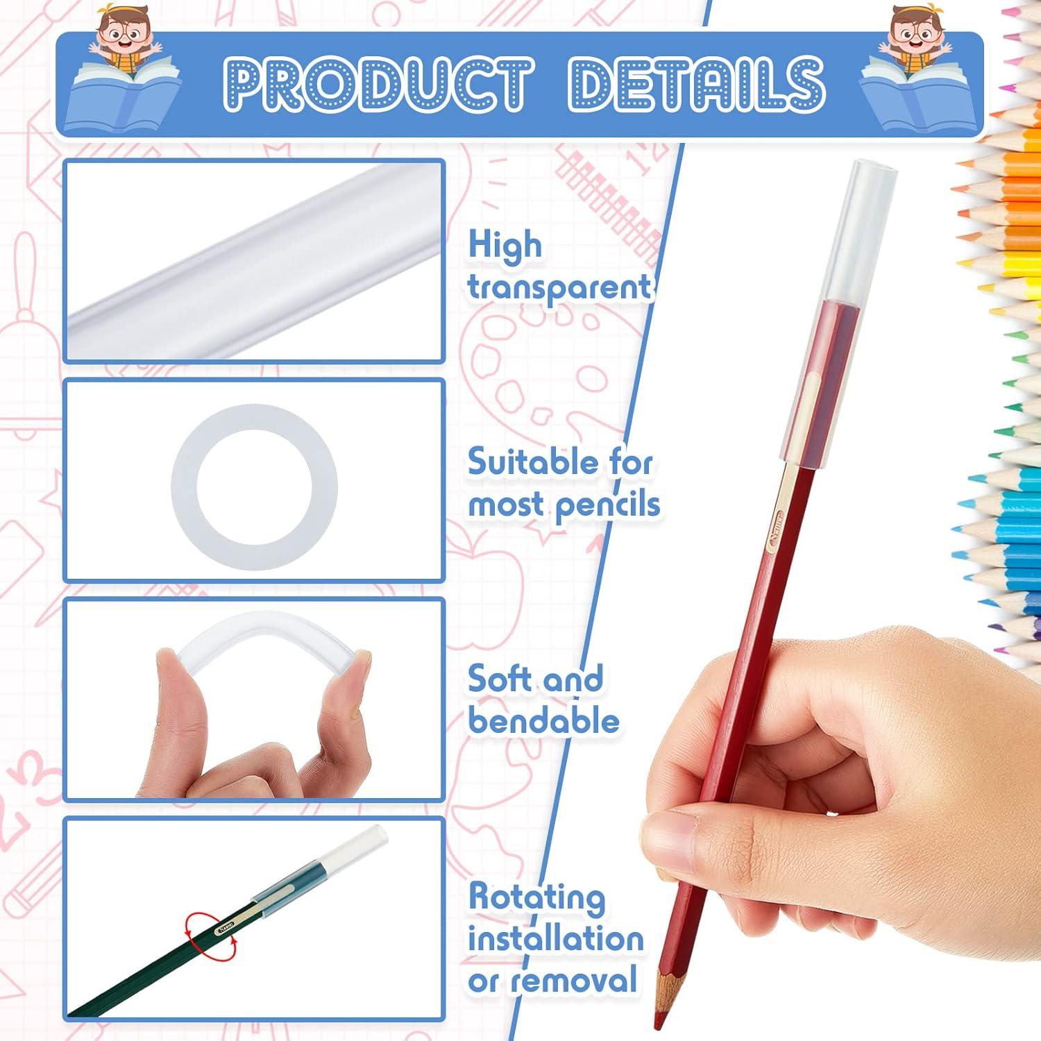 36 Tapas de Lápiz Masticables Marspark - Silicona Transparente