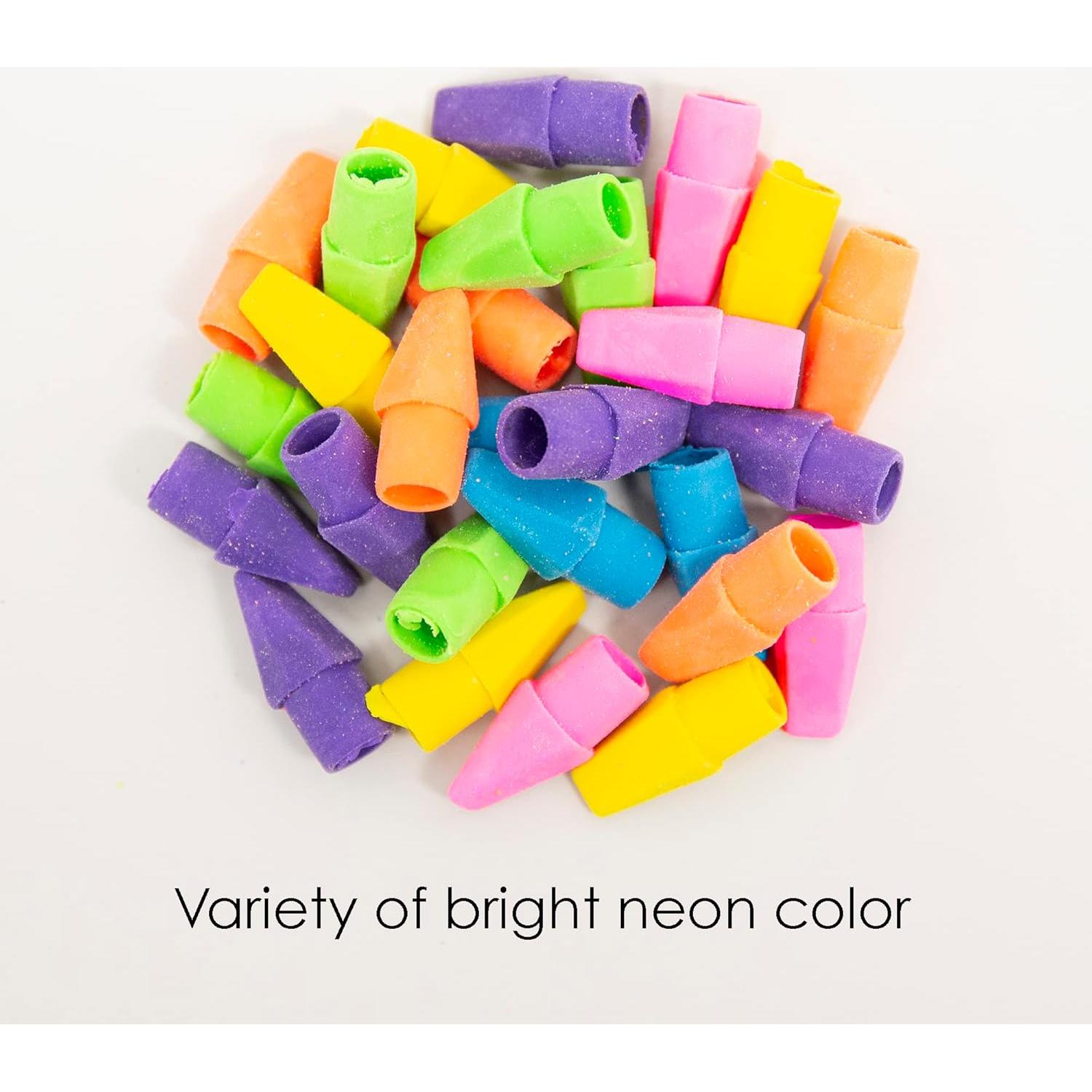 Borradores de Punta de Lápiz BAZIC 20 Unidades Color Neón