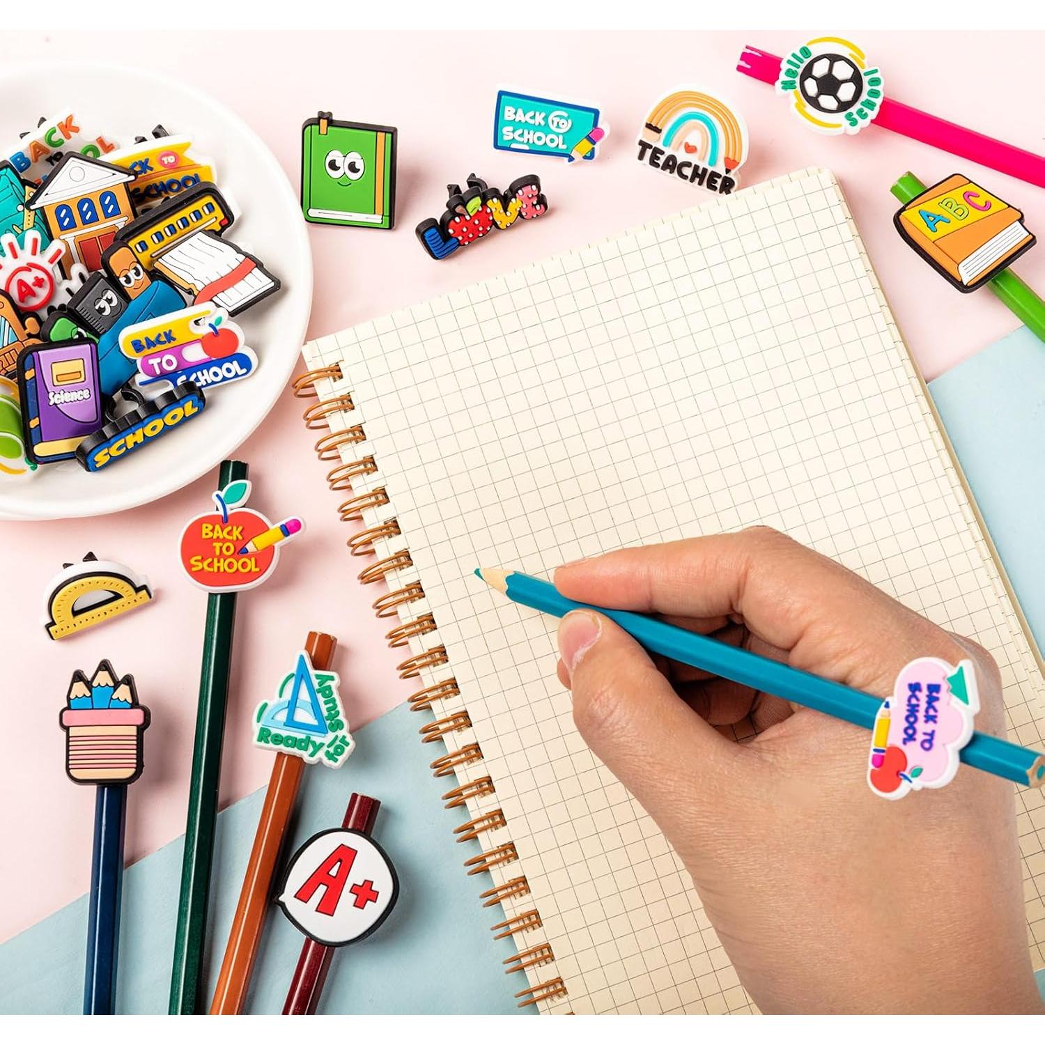 Clips de Lápiz WDAHDHP Multicolor - 50 Piezas para Escuela