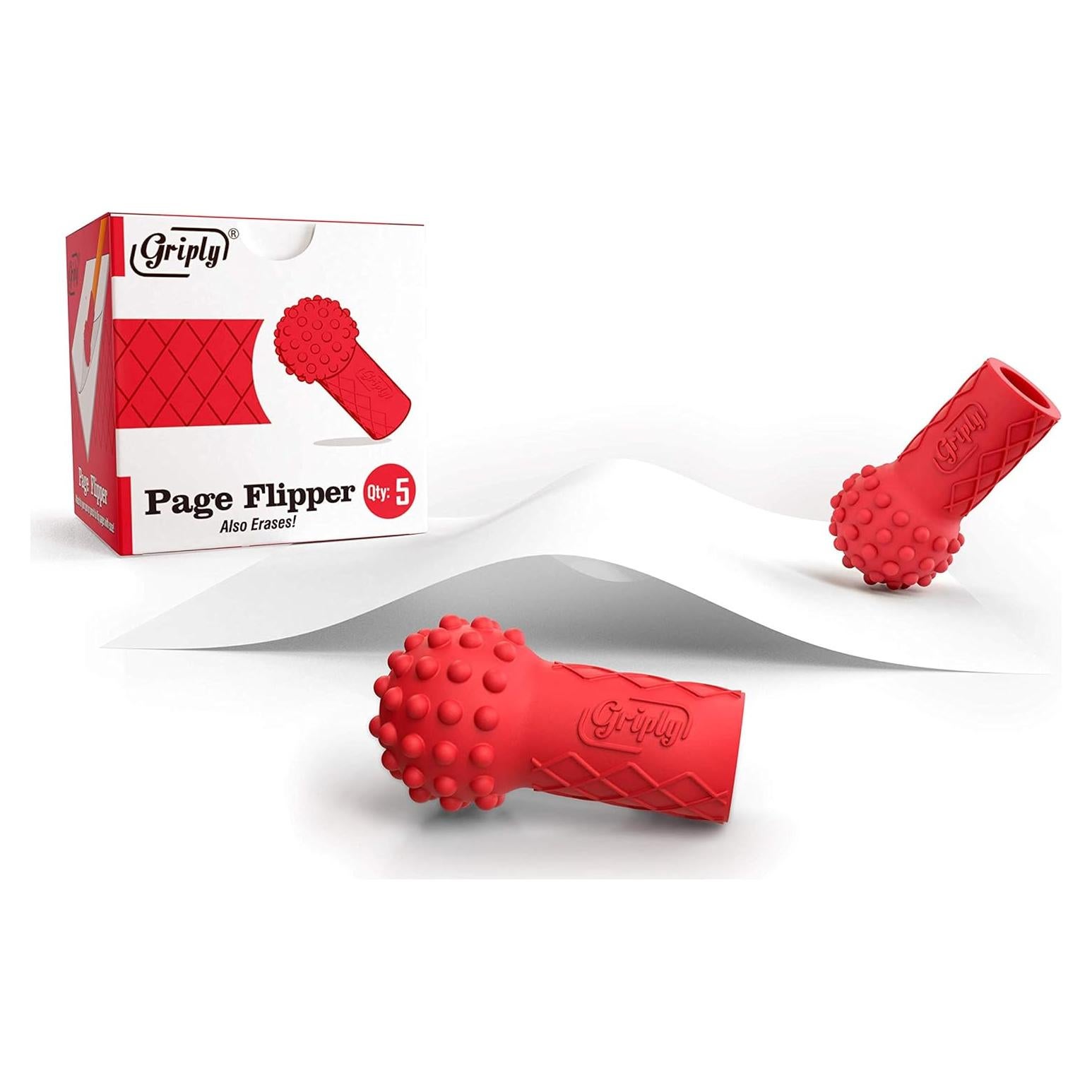 Volteador de Página de Goma Griply - 5 Piezas Reutilizables