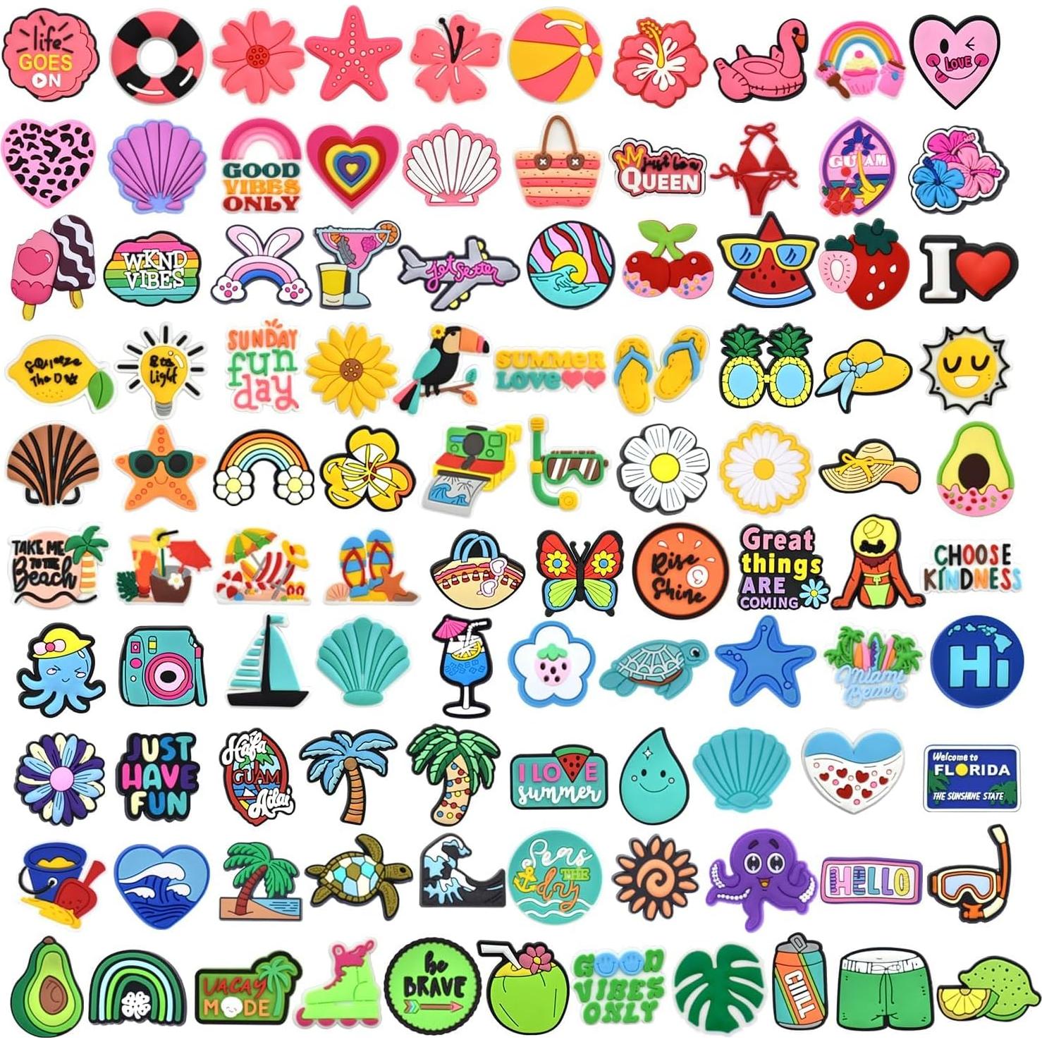 Adornos de Punta de Lápiz XHAOYEAHX 100PCS PVC Verano