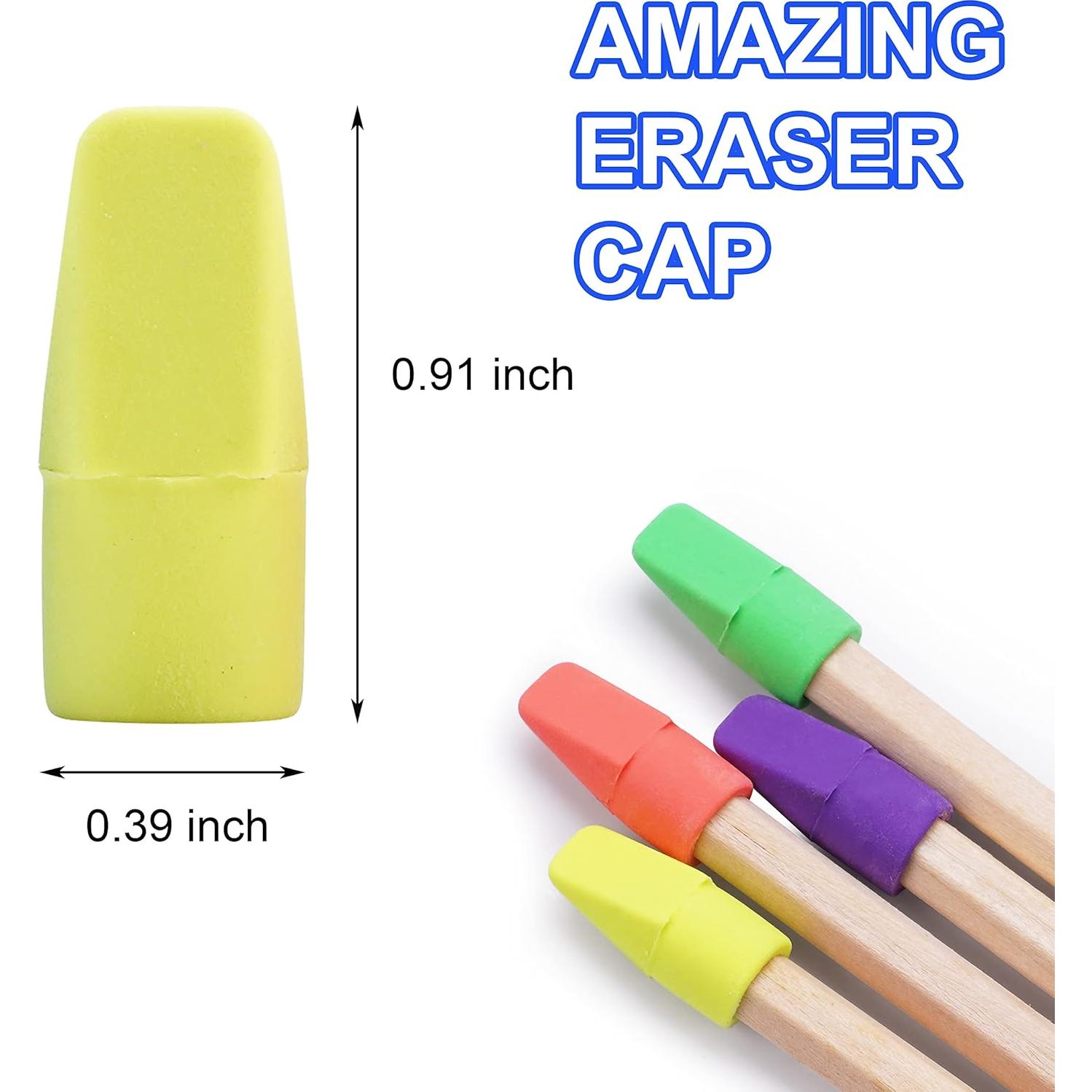 Tapas de Borradores de Lápiz Ezzgol 128 Piezas Sin Látex