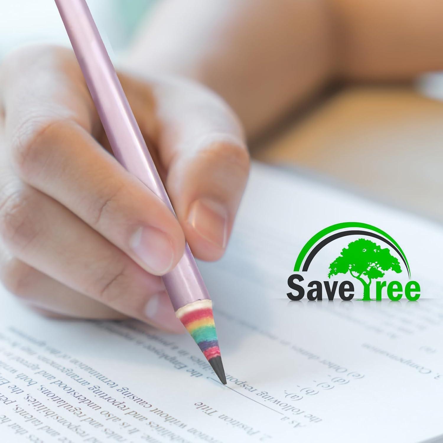 Lápices Ecológicos #2 Arcoíris ECOTREE - 12 Unidades