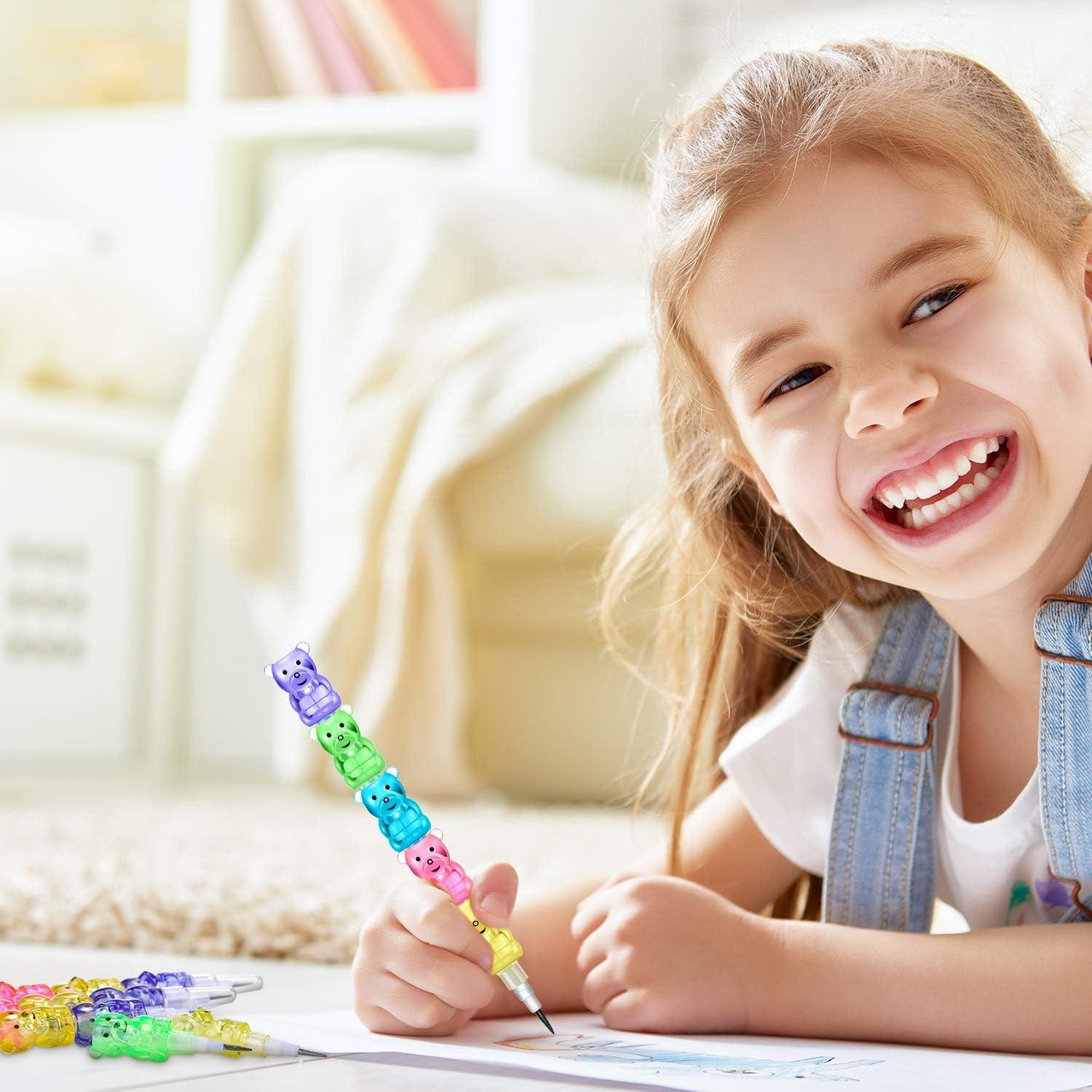 Lápices Apilables Boao 30 Pcs Oso Coloreados 5 en 1