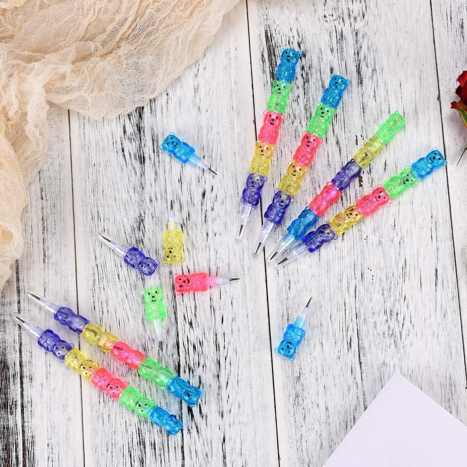 Lápices Apilables Boao 30 Pcs Oso Coloreados 5 en 1