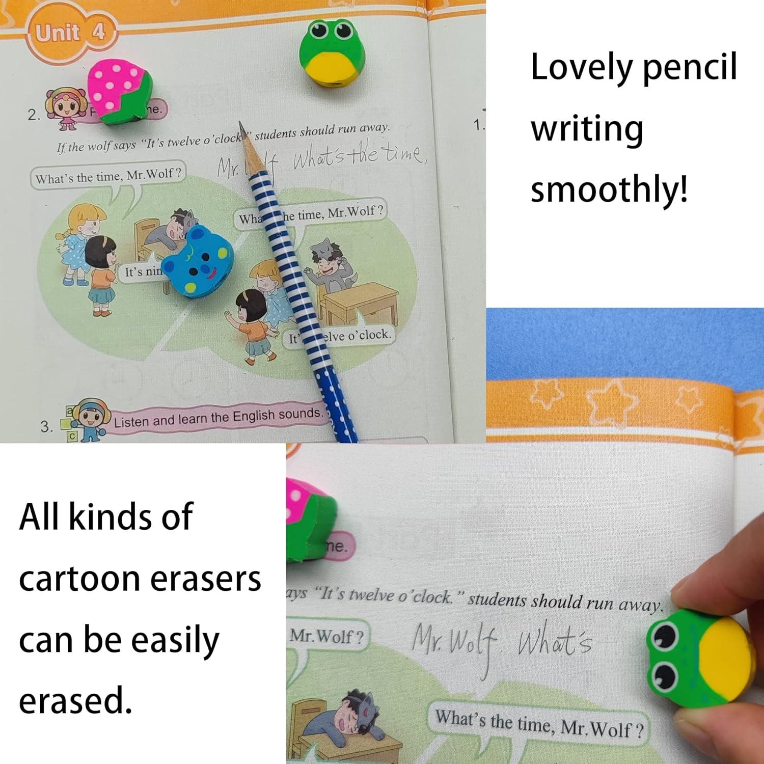 28 Lápices con Borrador de Animales y Frutas Jsehchya