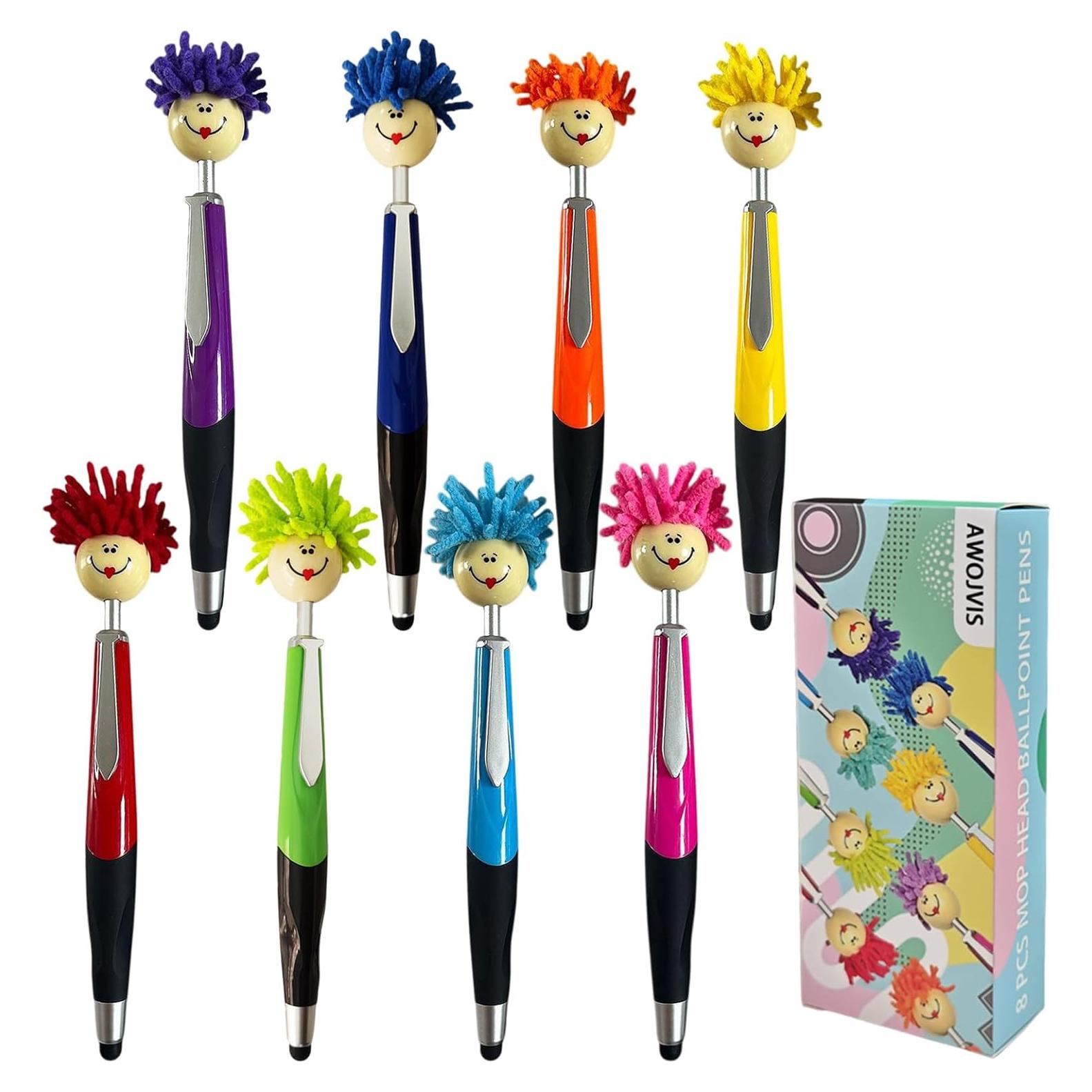 Conjunto de 8 bolígrafos de punta de bola AWOJVIS multicolor
