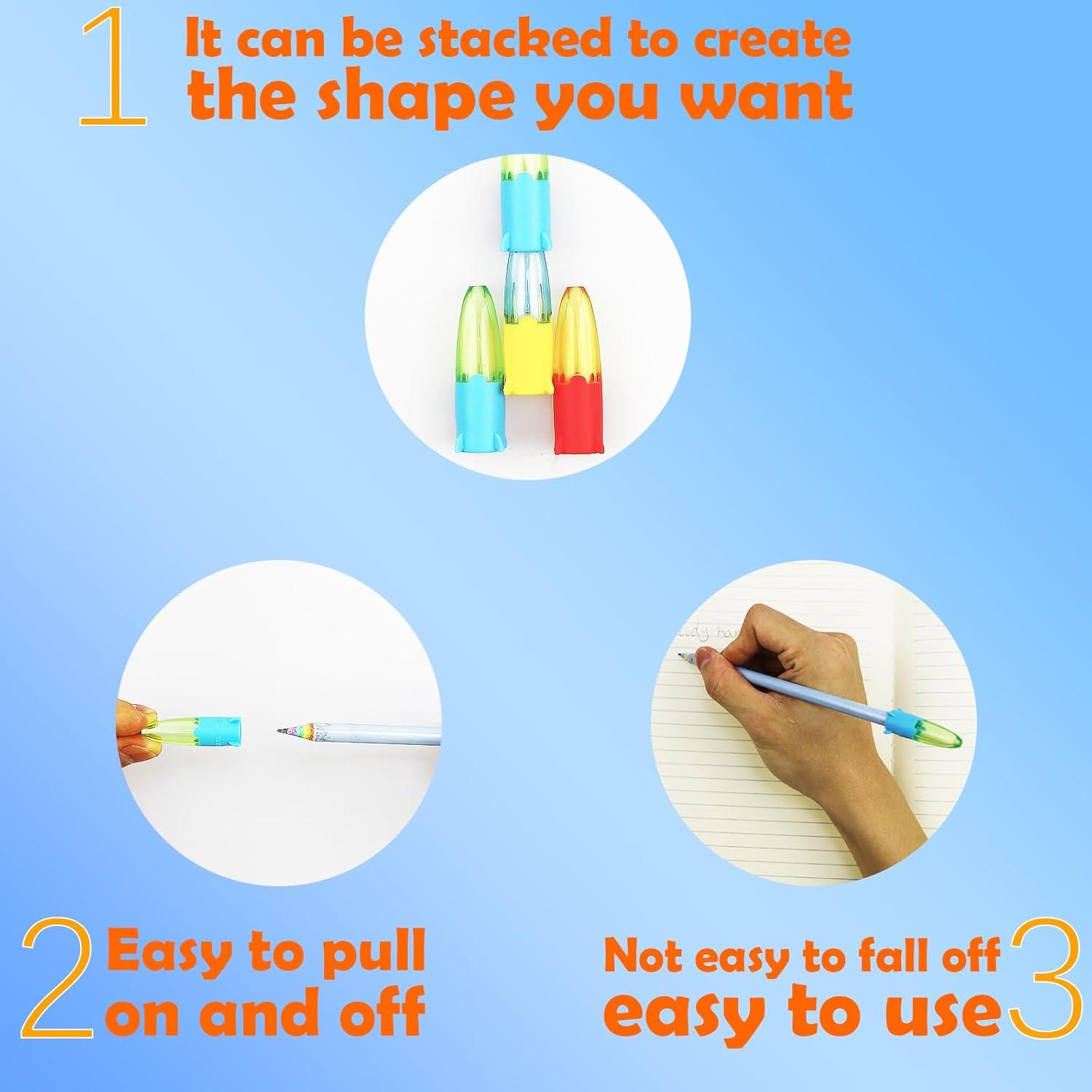 10 Protectores de Punta de Lápiz Silicona Multicolor Nuatpetin