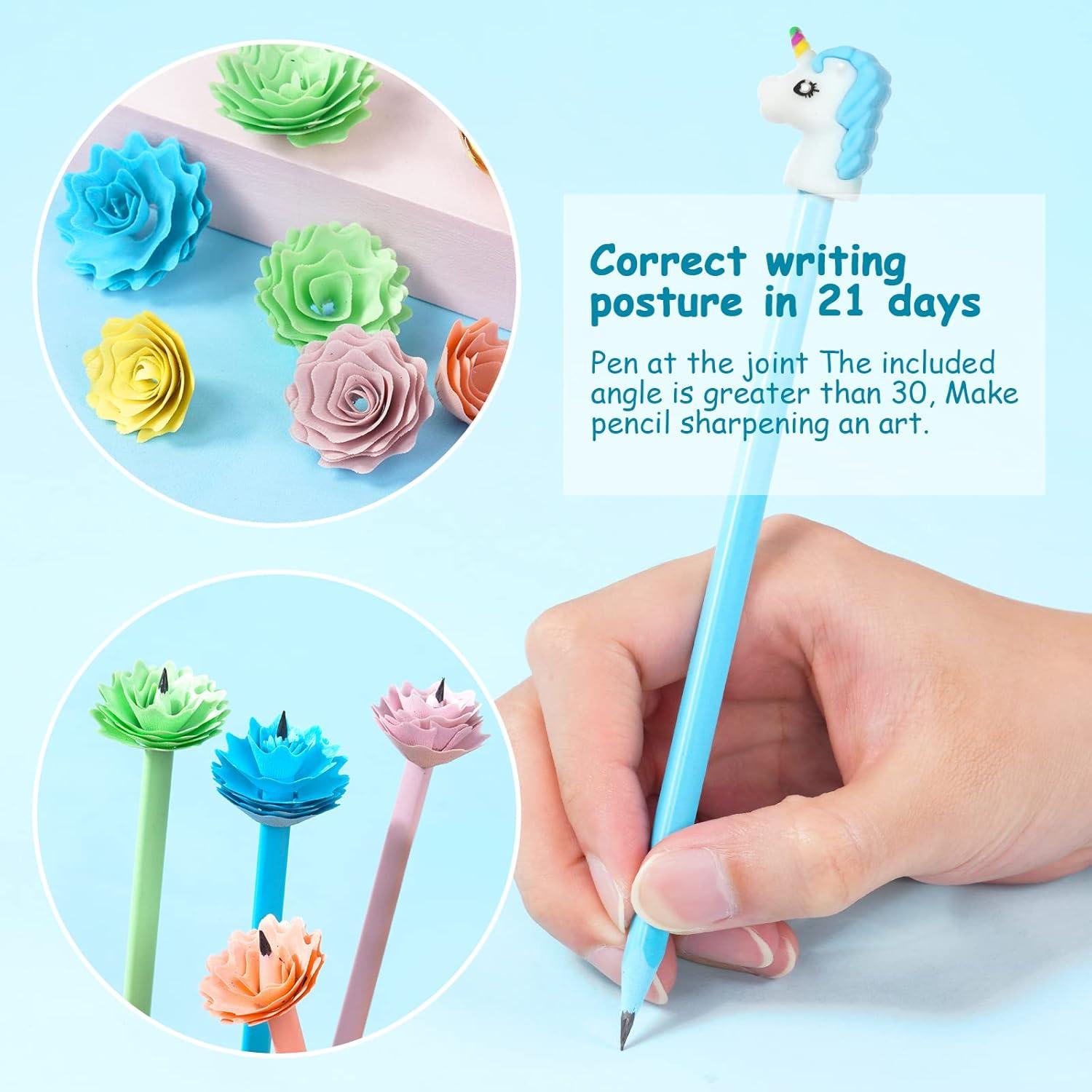 Lápices AUAUY #2 HB con Adornos de Caricaturas, 15PCS