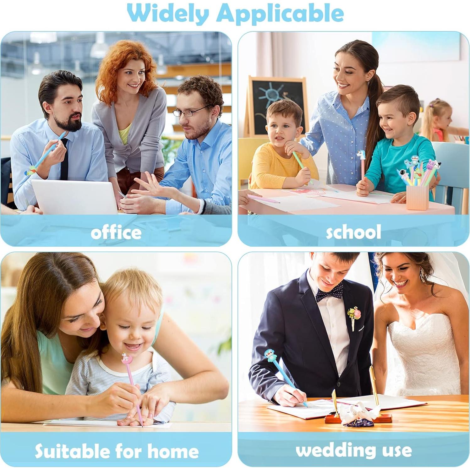 Lápices AUAUY #2 HB con Adornos de Caricaturas, 15PCS