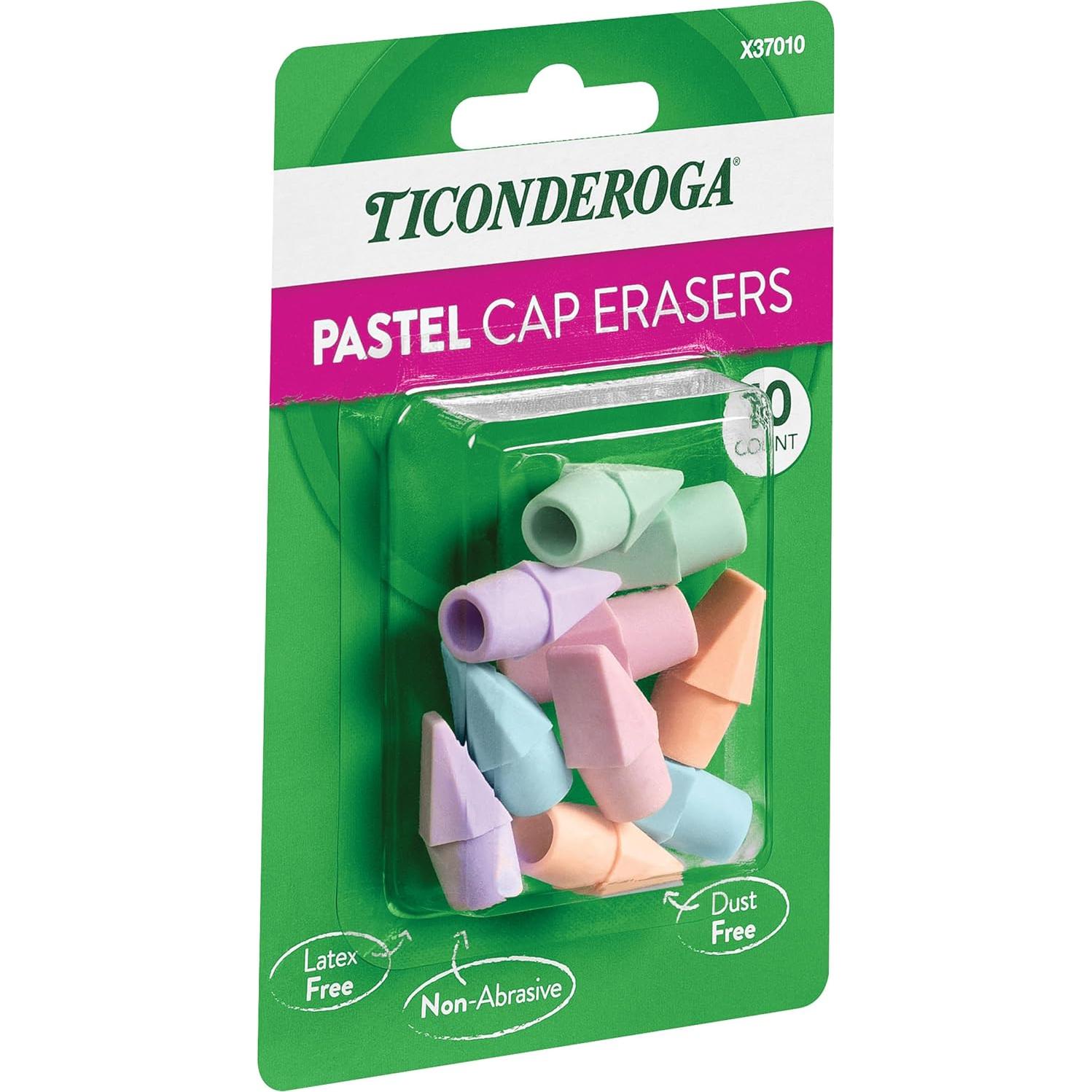 Borradores Ticonderoga pastel 10 unidades, libres de látex