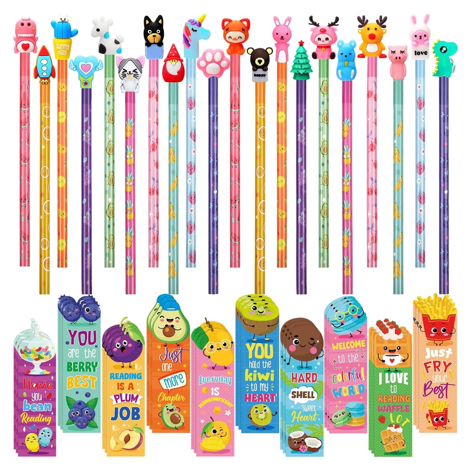 Set de 80 Piezas de Lápices y Marcadores Aromatizados Teling