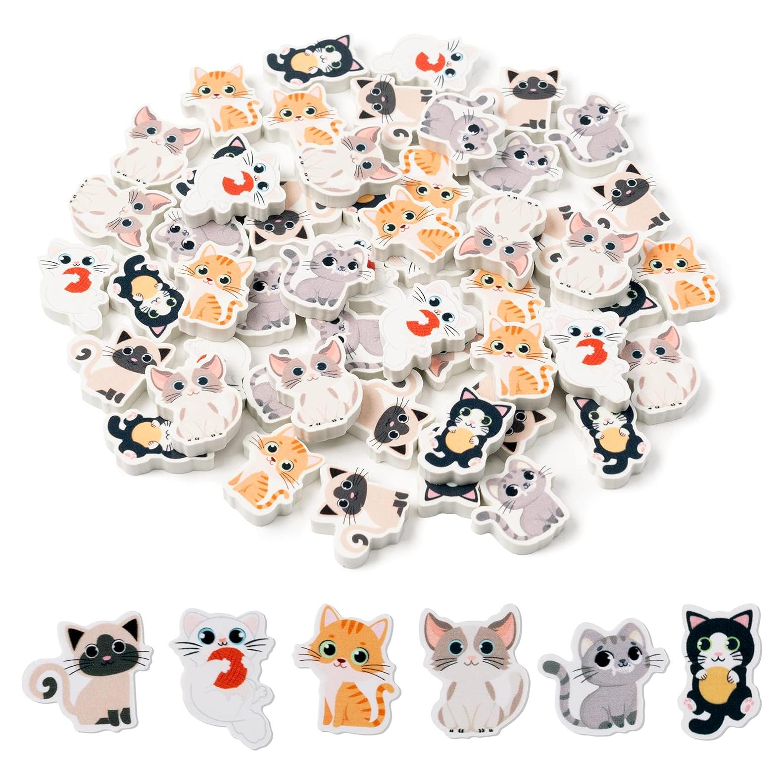 Borradores de Gato ANGOLIO 60 Pcs Multicolor para Niños