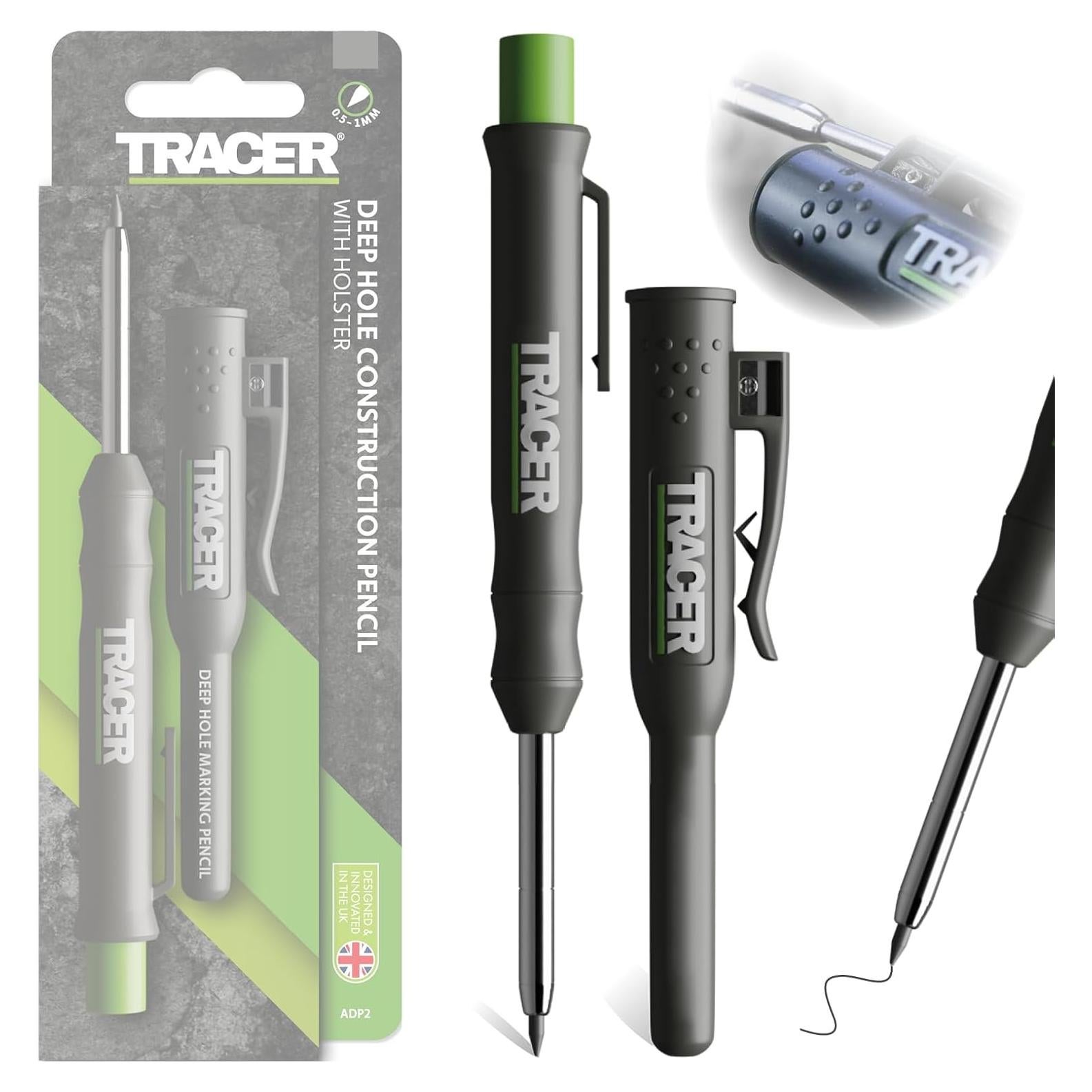 Lápiz de Carpintero Tracer Deep Hole 2B Extensible 145mm