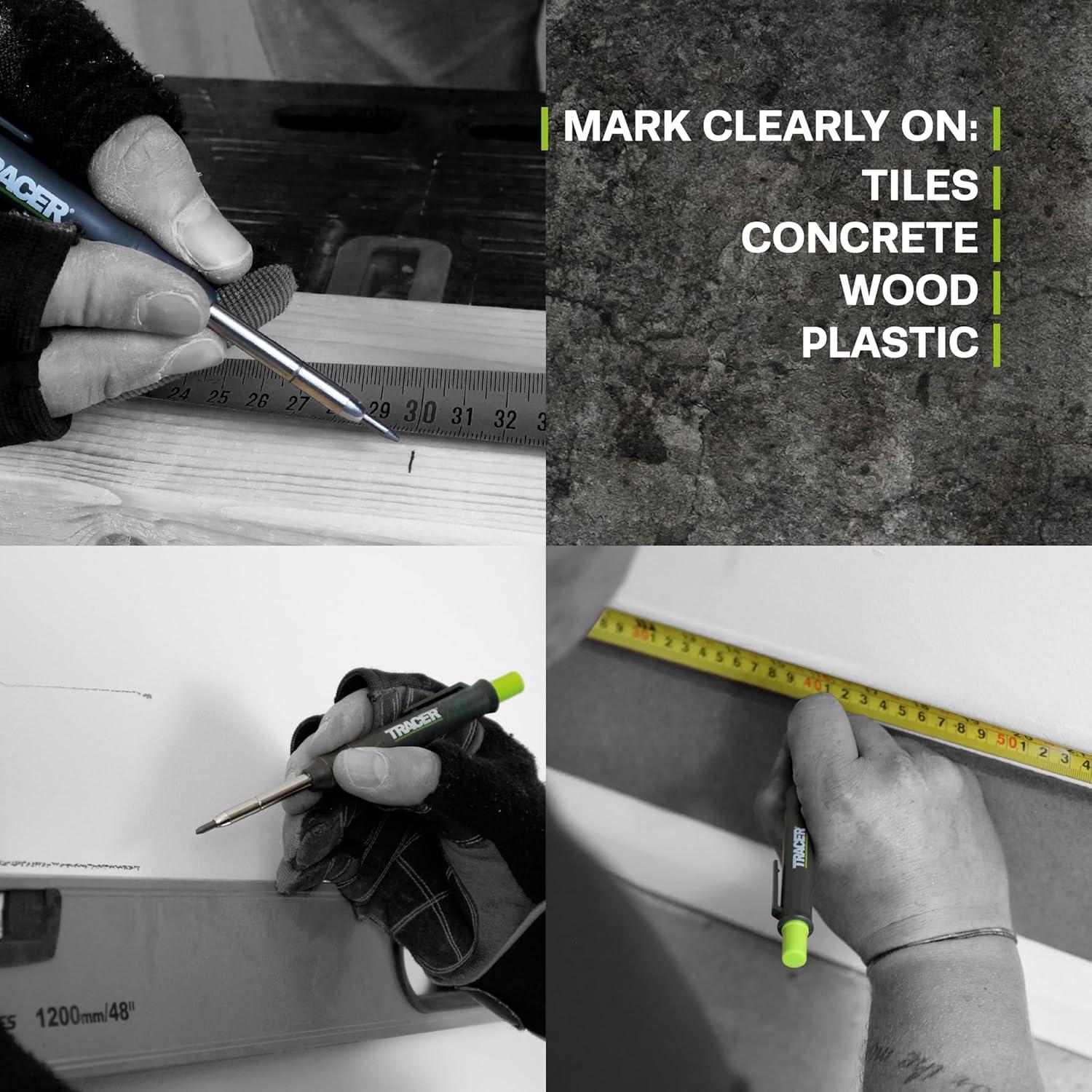 Lápiz de Carpintero Tracer Deep Hole 2B Extensible 145mm