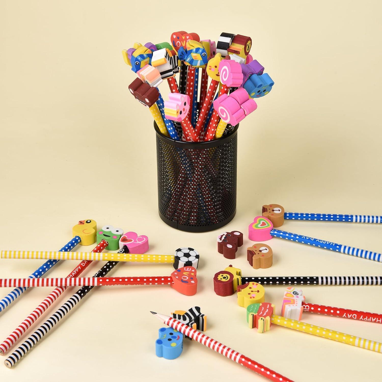 30 Lápices con Borradores de Animales QDXATIVP Multicolor