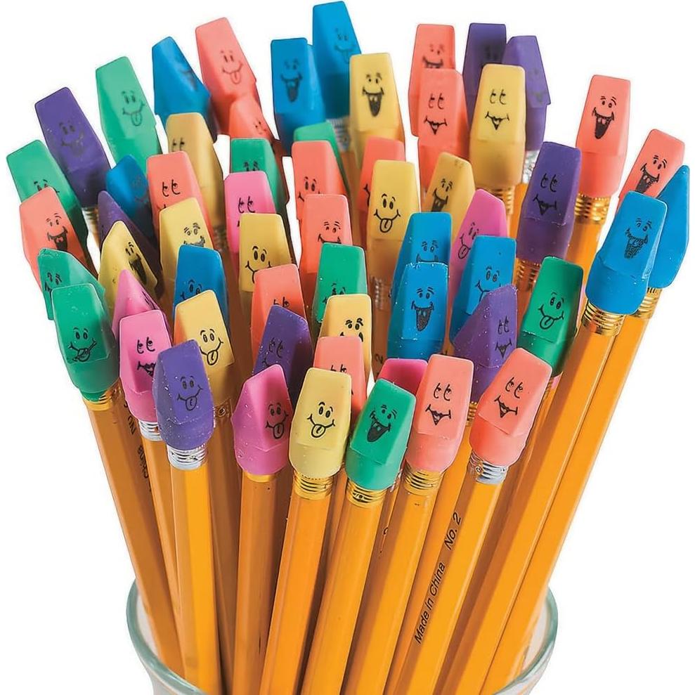 Borradores de goma en la parte superior del lápiz Everready - Pack de 144