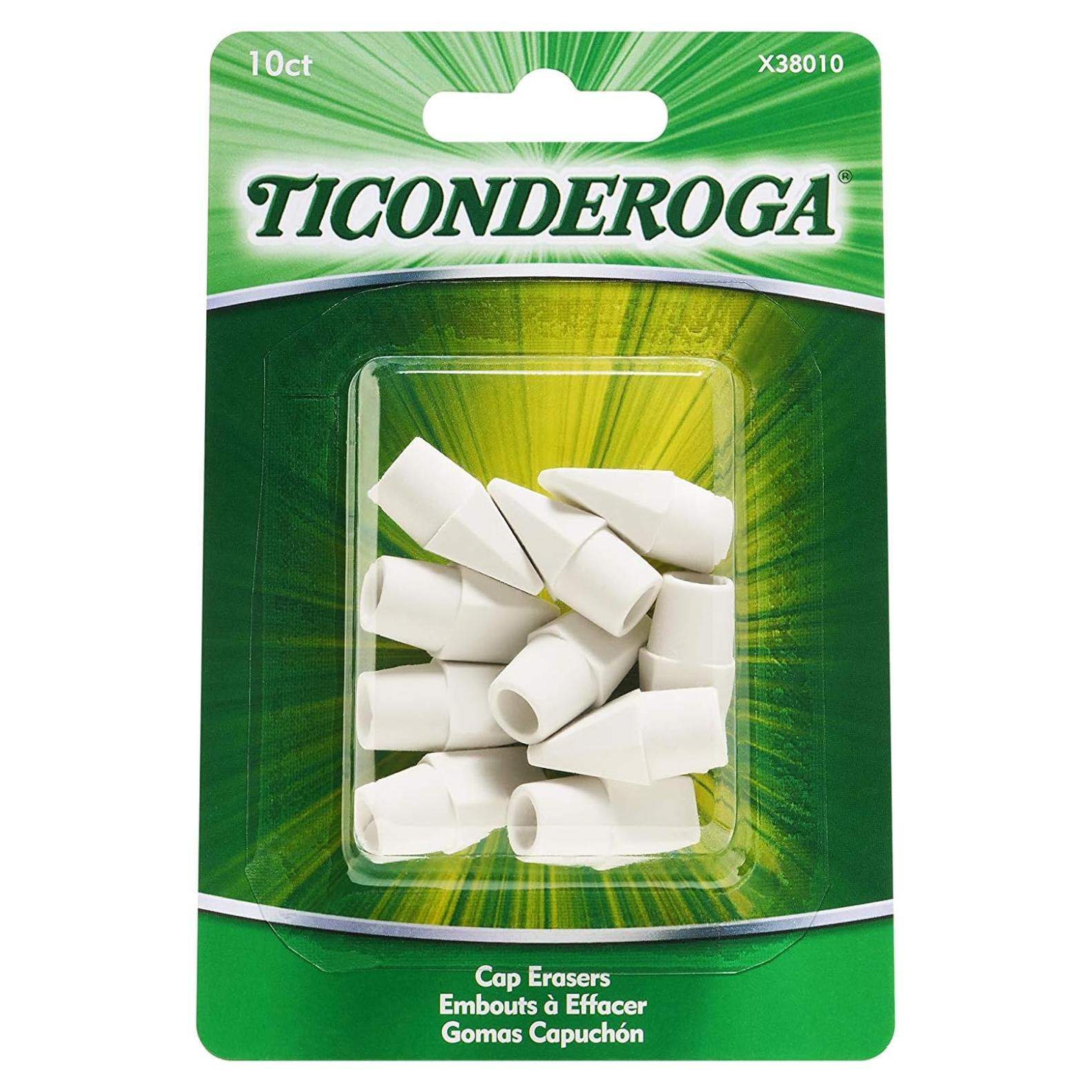 Borradores de Tapa de Lápiz Ticonderoga 10 Unidades