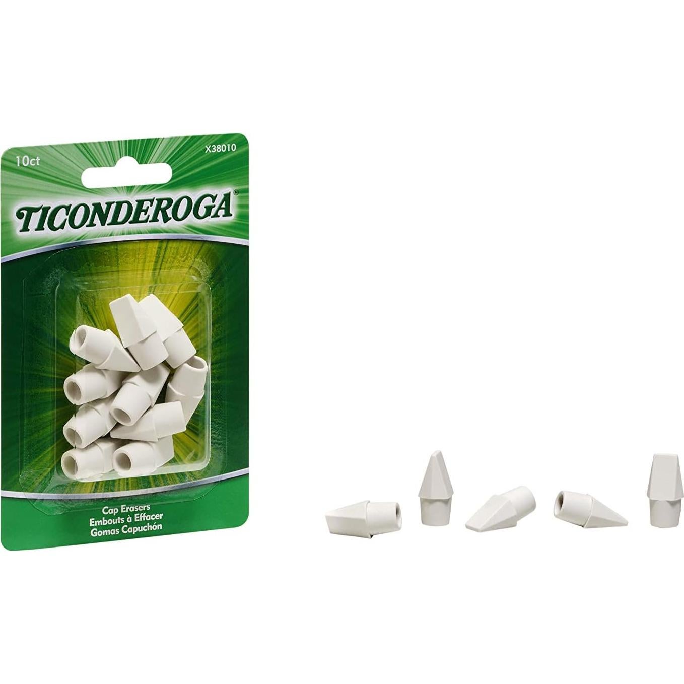 Borradores de Tapa de Lápiz Ticonderoga 10 Unidades