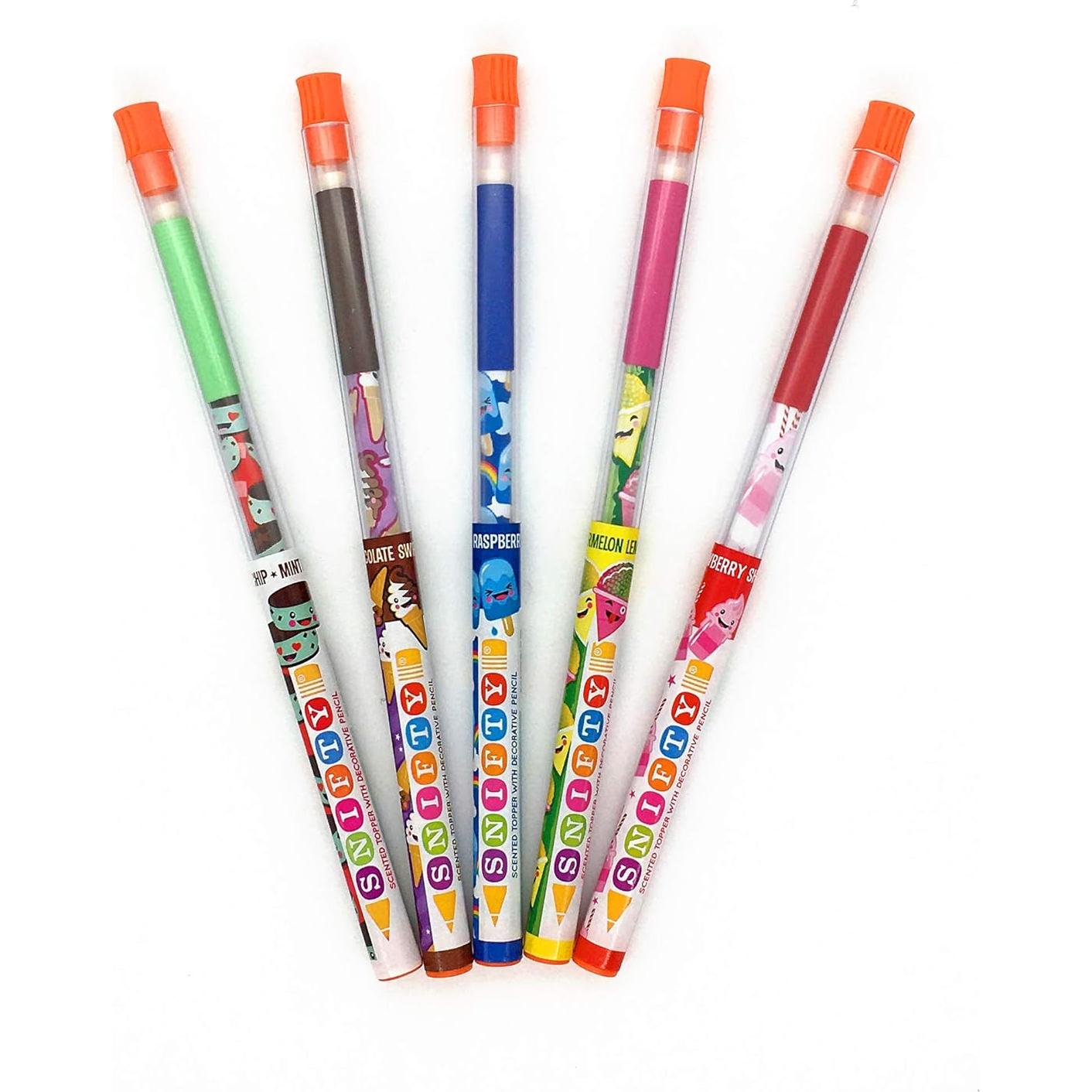 Toppers de Lápiz Aromatizados SNIFTY - Paquete de 5
