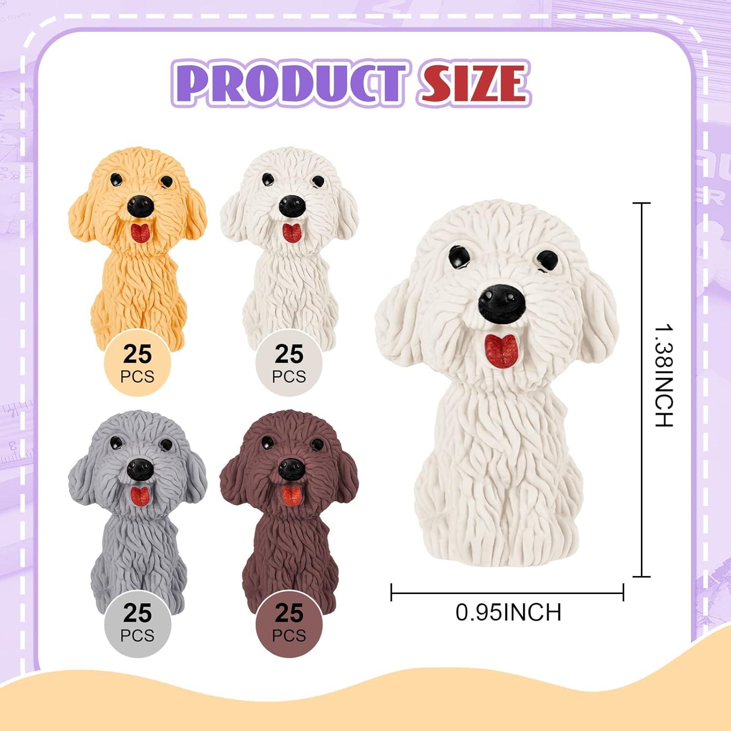 Borradores de Lápiz de Perro Kisston - 100 Piezas de Goma